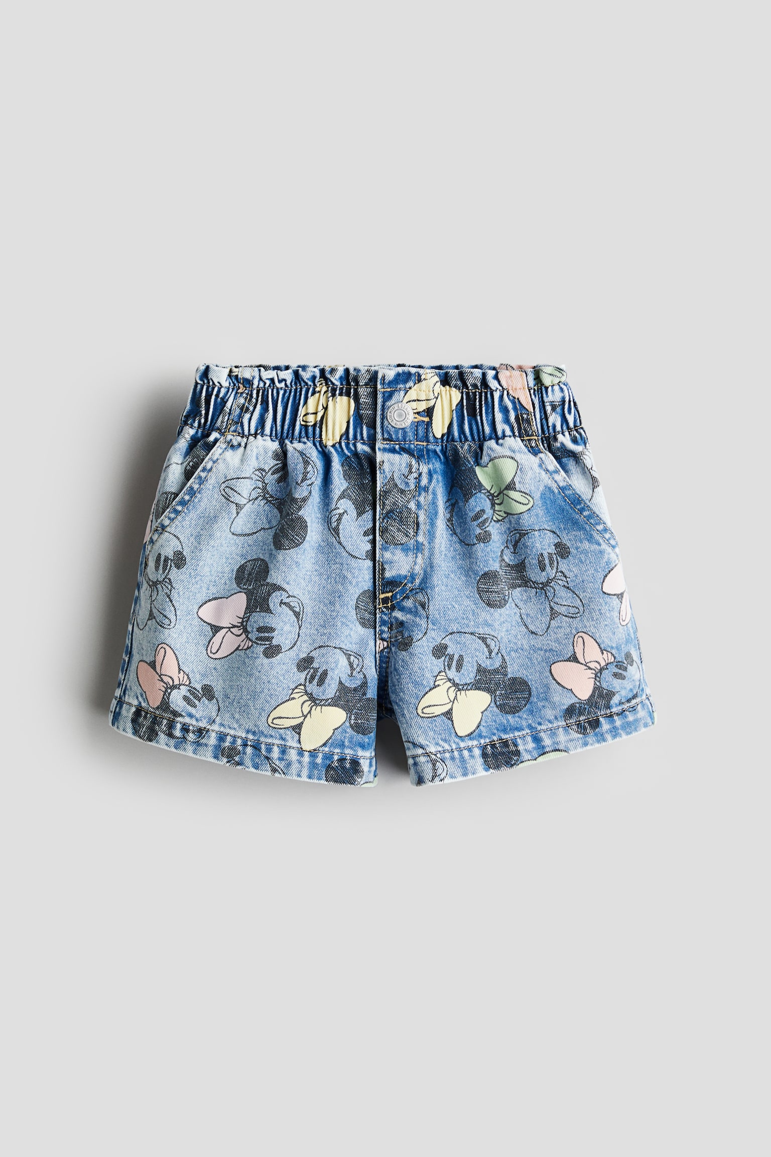 Loose Fit Denim Shorts - Denim blue/Minnie Mouse/Light denim blue/SmileyWorld®/Light denim blue/Frozen/Light pink/Care Bears/Light denim blue/Disney/Denim blue/Disney - 1