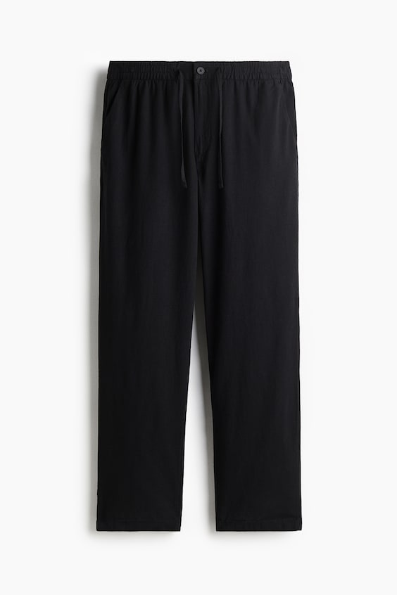 Мужские брюки H&M Regular-Fit Linen-Blend Pants