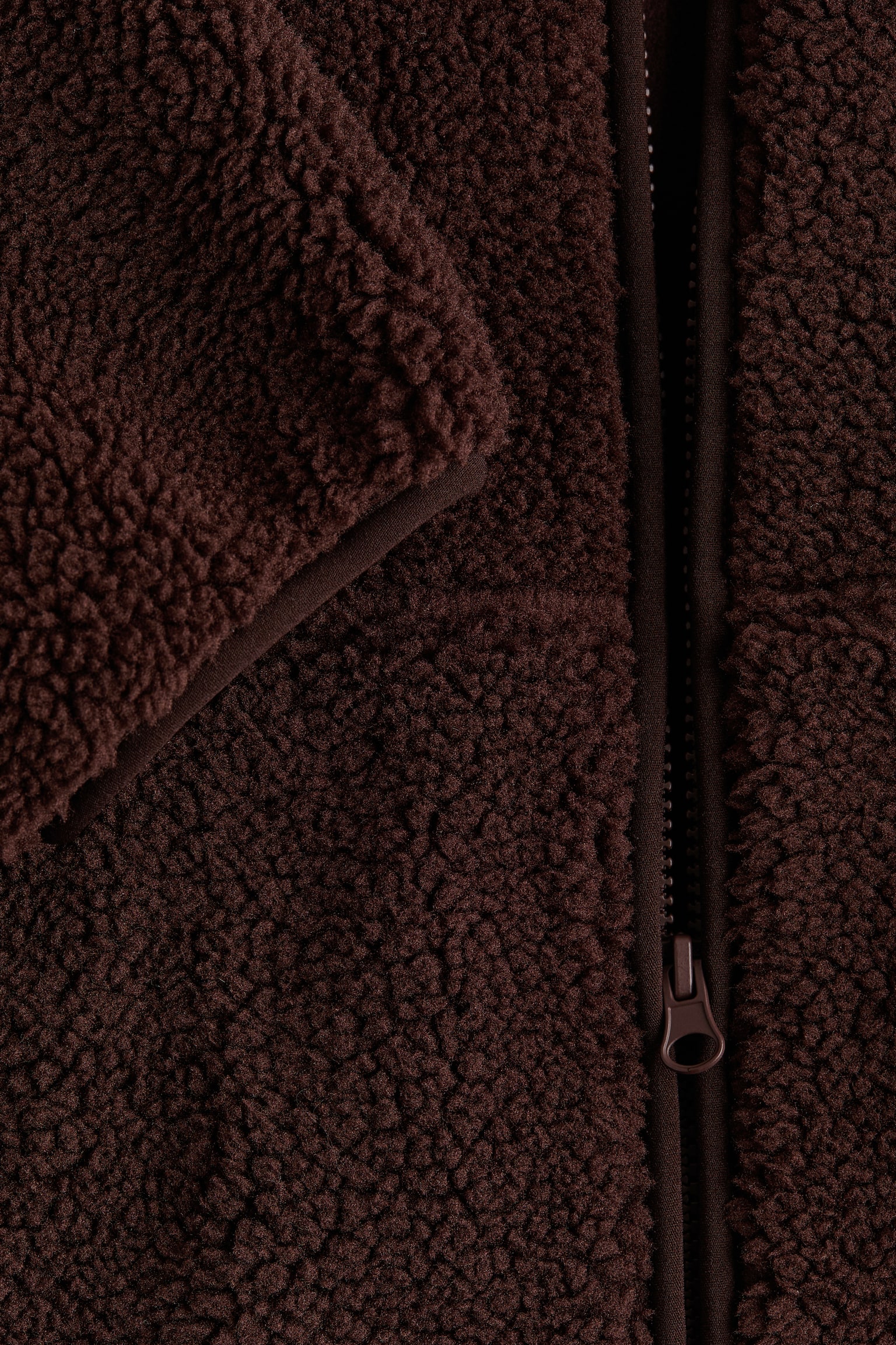 Женская куртка H&M Warm Activewear Fleece Jacket with ThermoMove™, цвет: Тёмно-коричневый коричневый — фото 7