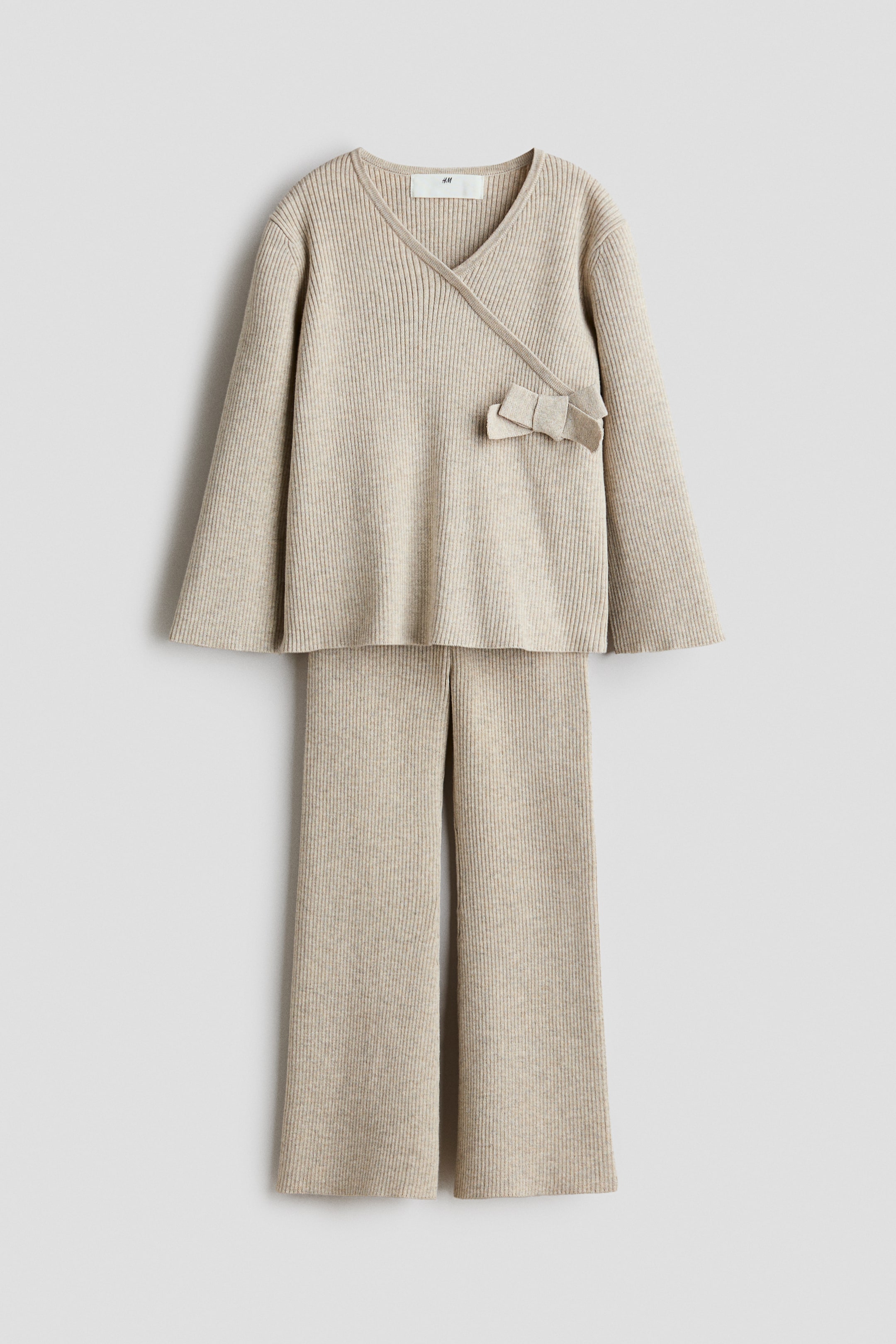 View larger image: 2-piece top and leggings set - Beige marl - Kids | H&M IE 1