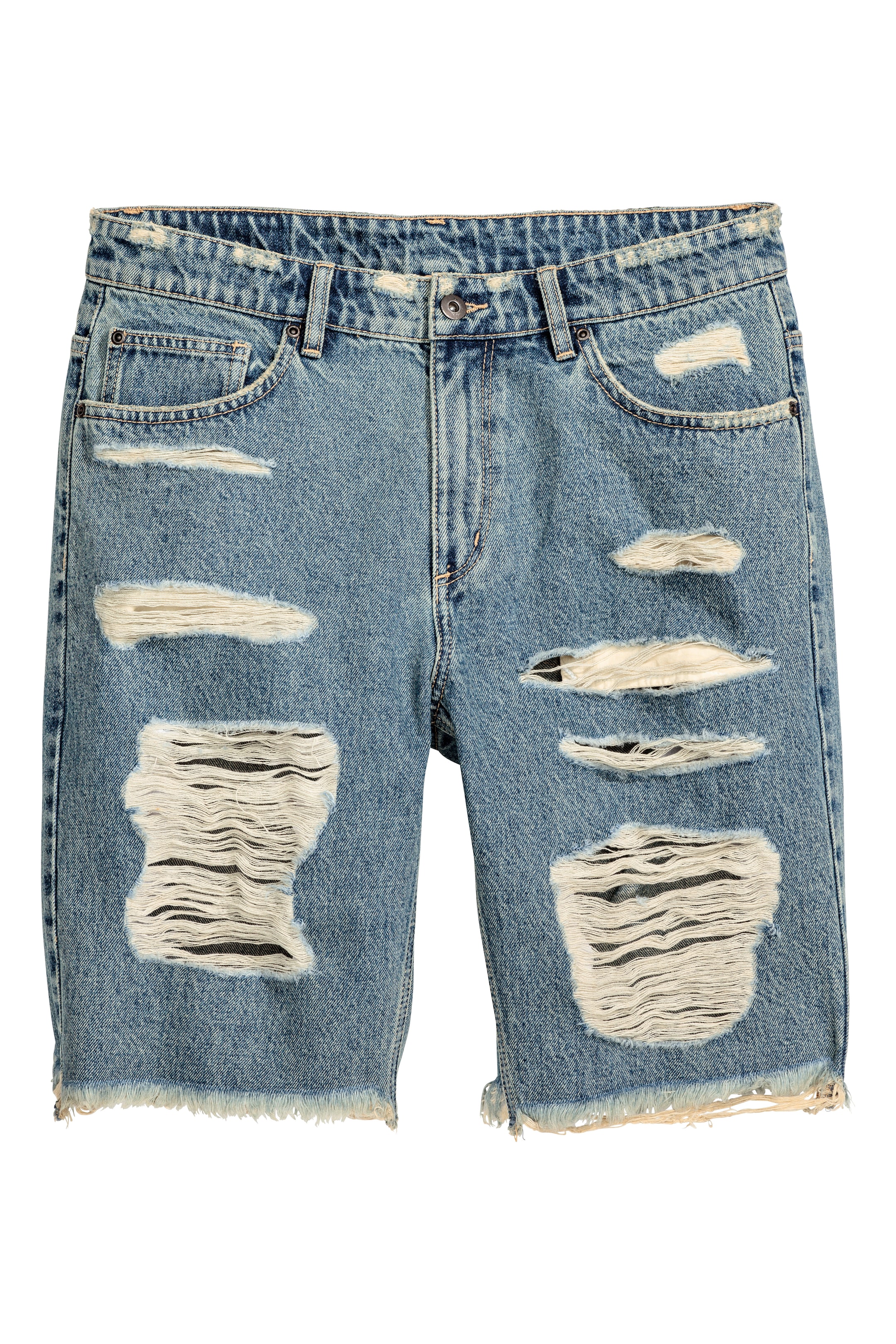 View larger image: Denim shorts Trashed - Denim blue - Men | H&M GB 1