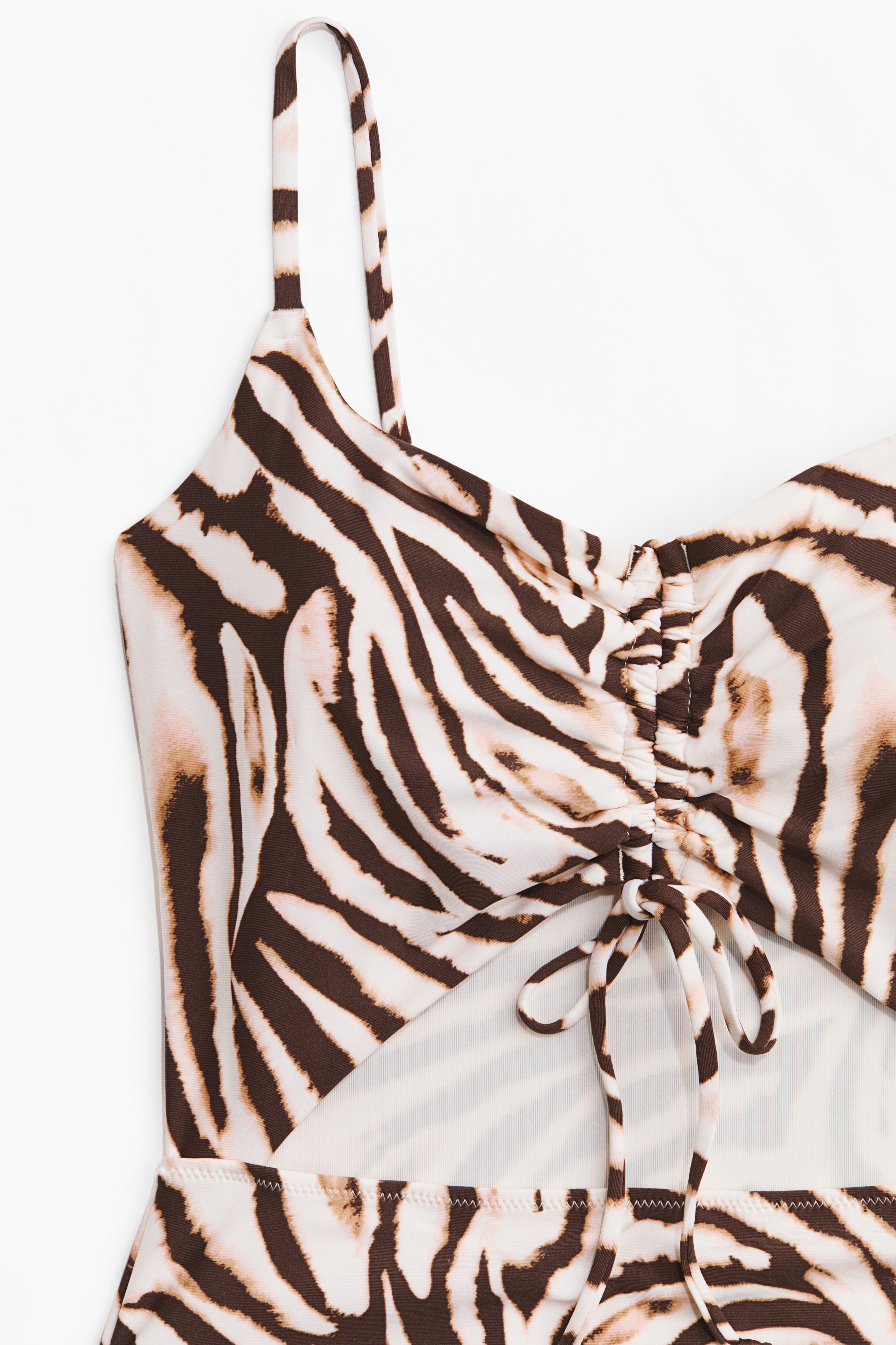 Padded-cup cut-out swimsuit