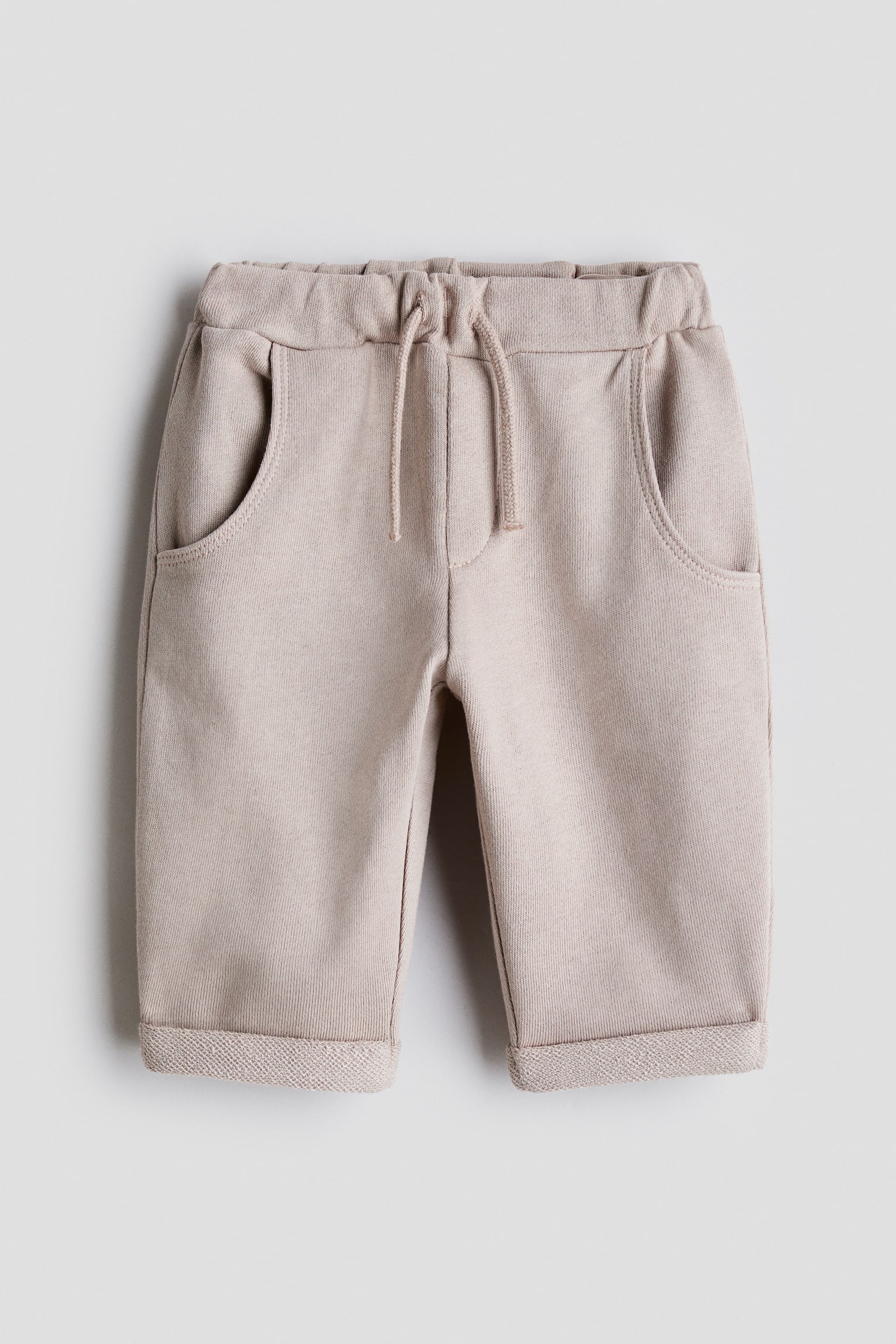 Pantalon jogger en molleton - Beige clair/Gris foncé/Vert foncé