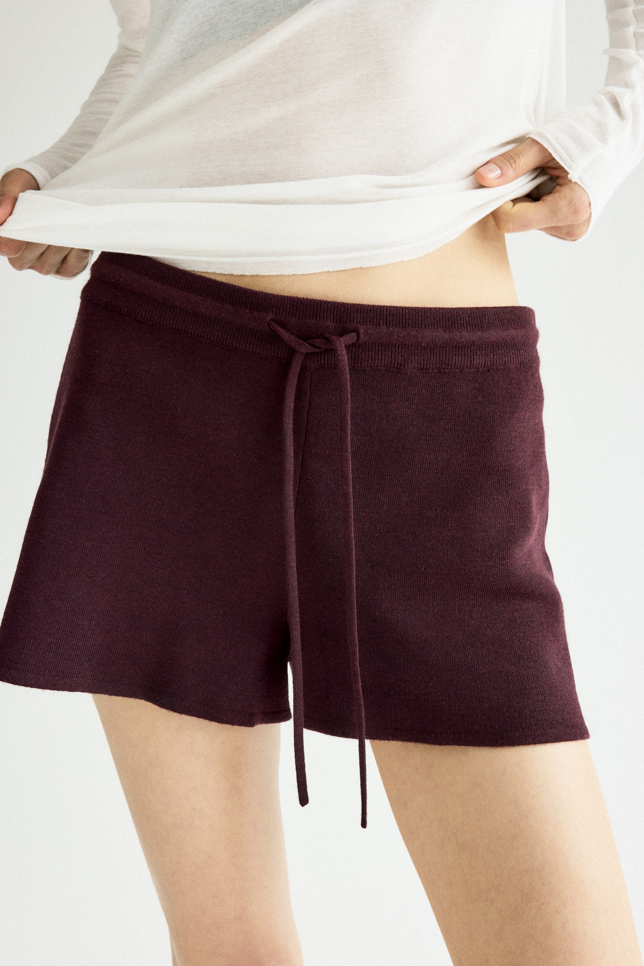 Женские шорты H&M Fine-Knit Drawstring Shorts — фото 3