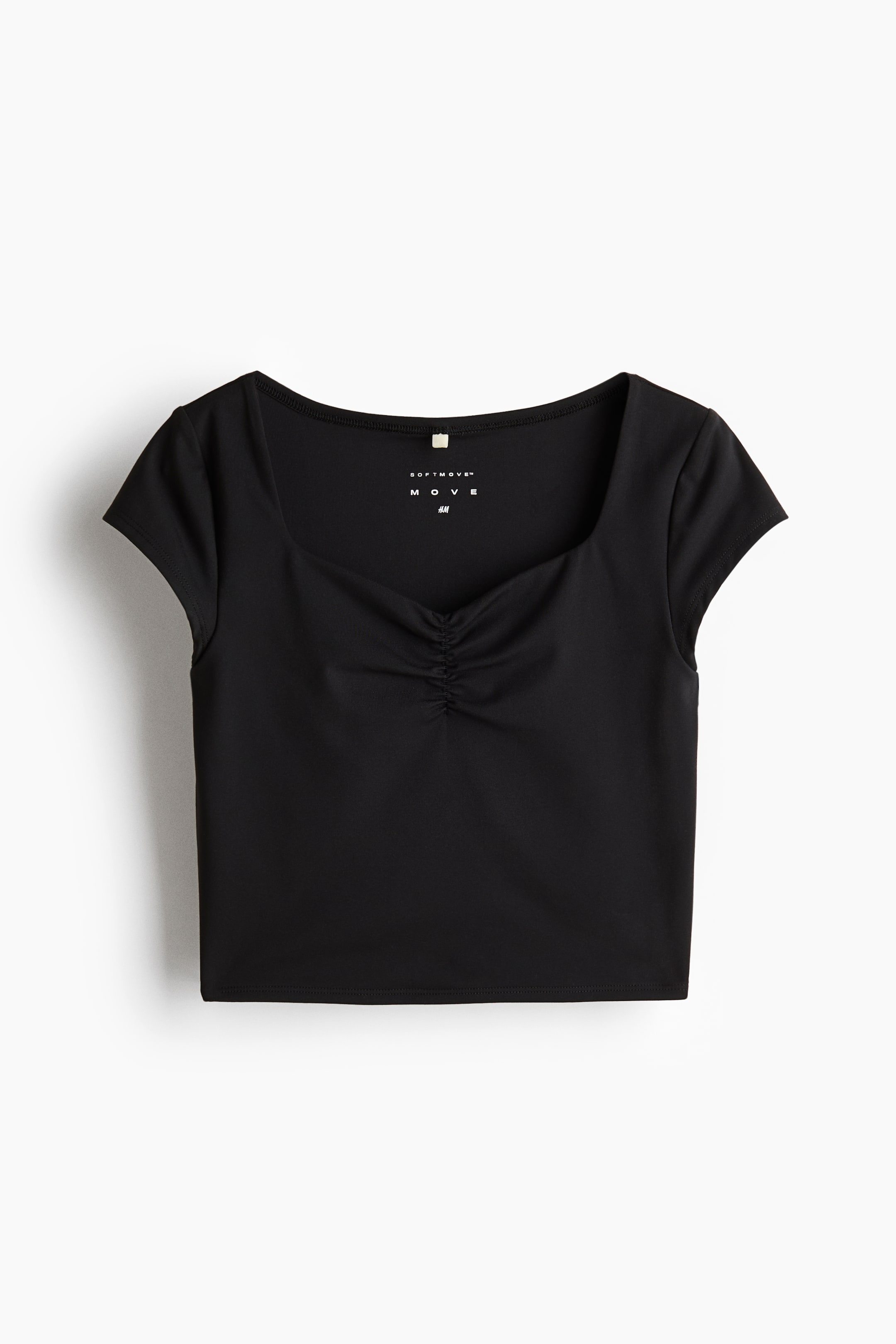 Cropped sports top with SoftMove™
