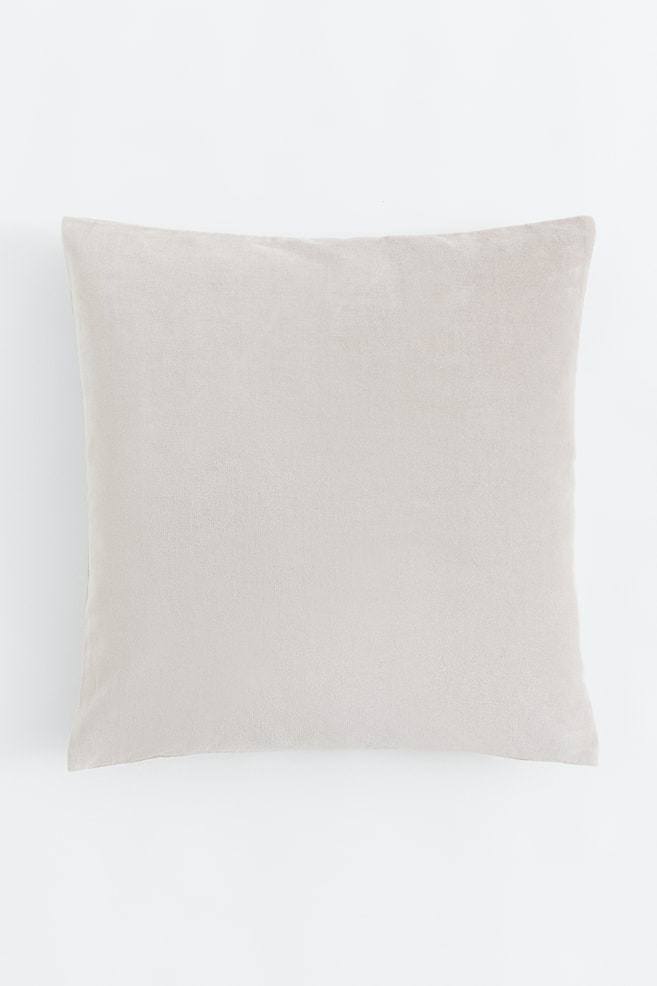 Velvet cushion cover - Light beige/Light brown/Light grey/Light blue/dc - 1