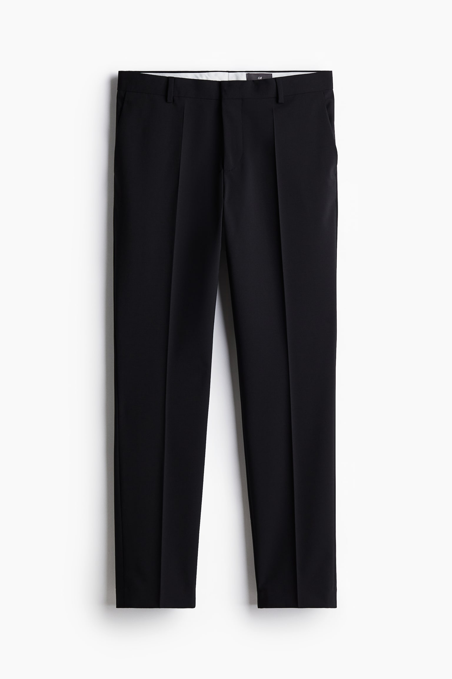 Slim Fit Wool-blend suit trousers - Black - 2