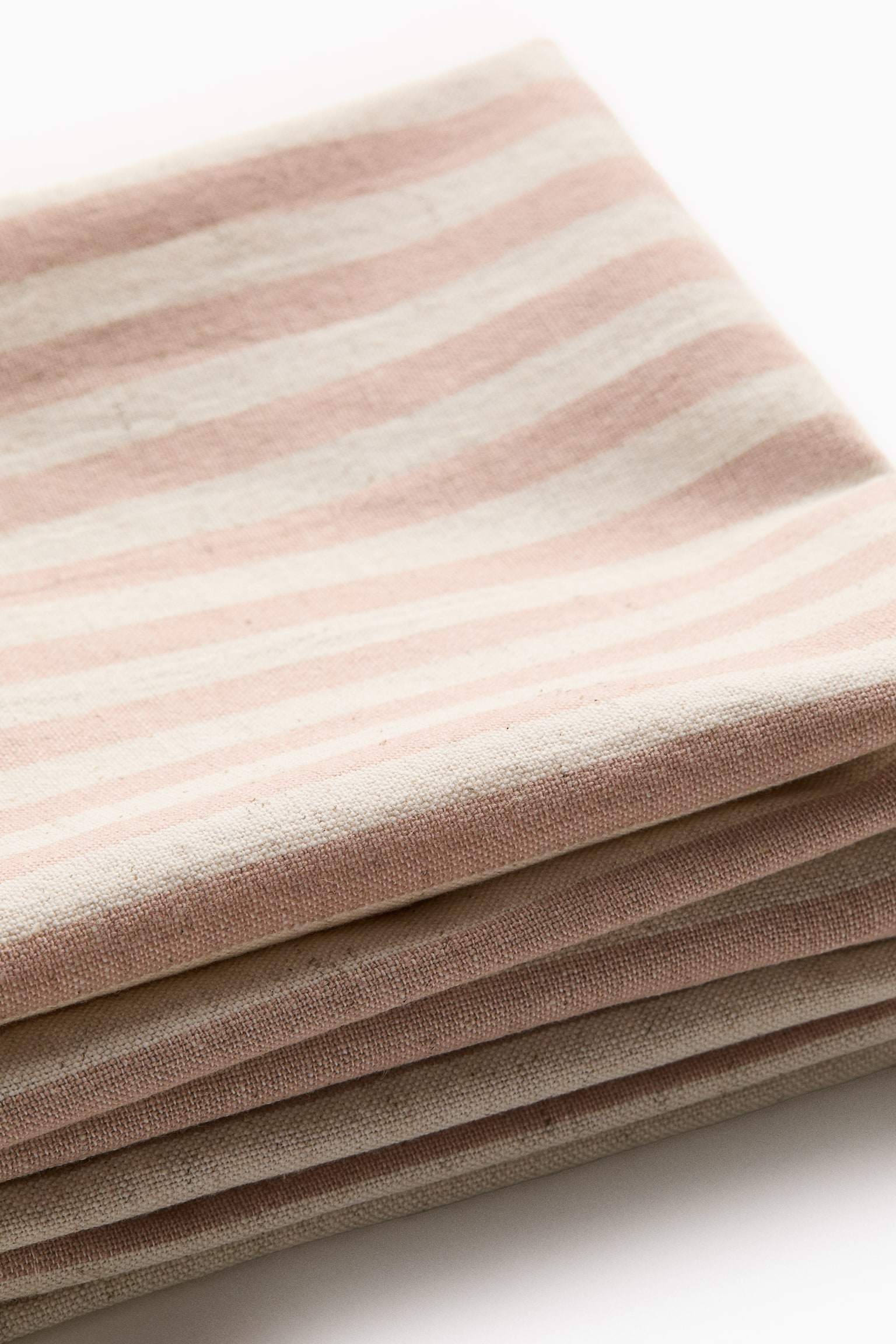 2 db lenkeverék konyharuha - Light pink/Striped/Beige/White striped/Bézs/Gingham kockás/Terrakotta/csíkos/Terracotta/Gingham check/Sötétbarna/csíkos/Barna/Gingham kockás/Olive green/Beige striped/Olive green/Gingham check/Light pink/Gingham check - 3