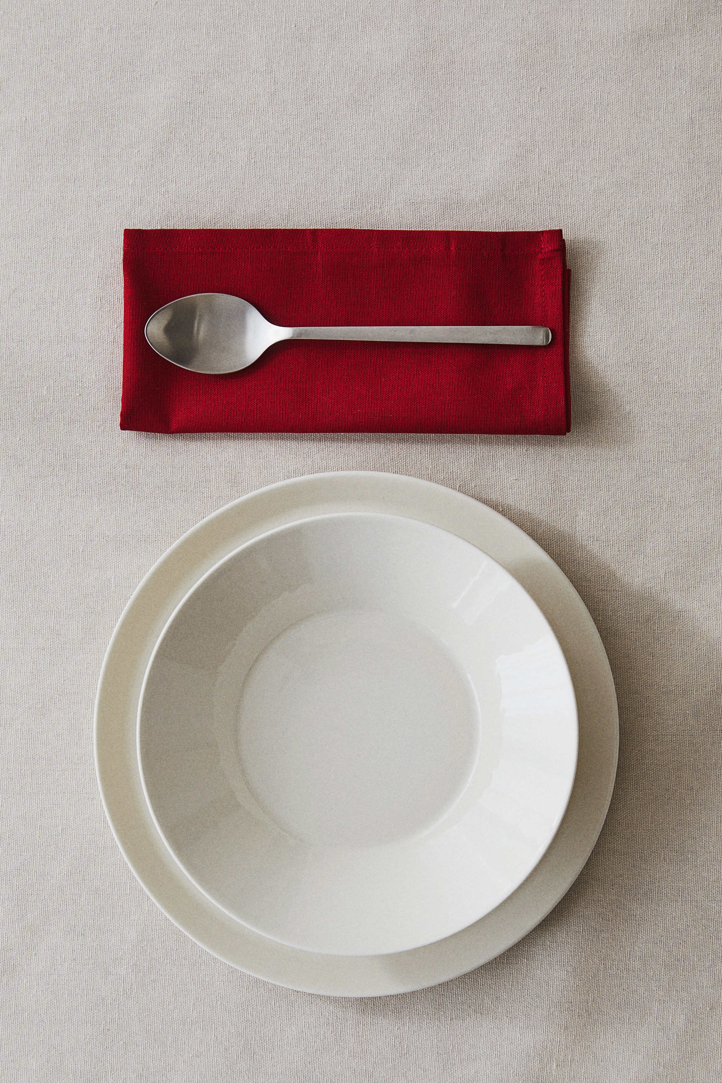 4-Pack Cotton Napkins - Red/White/Dark green/Charcoal gray