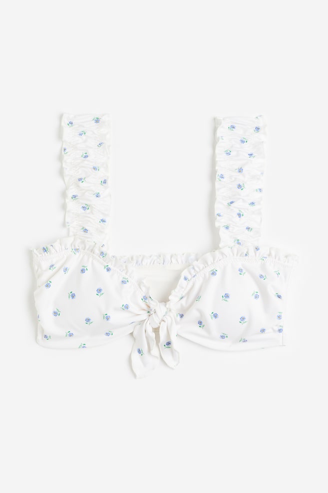 Top bikini imbottito - Bianco/blu fiori/Giallo chiaro/Azzurro - 2