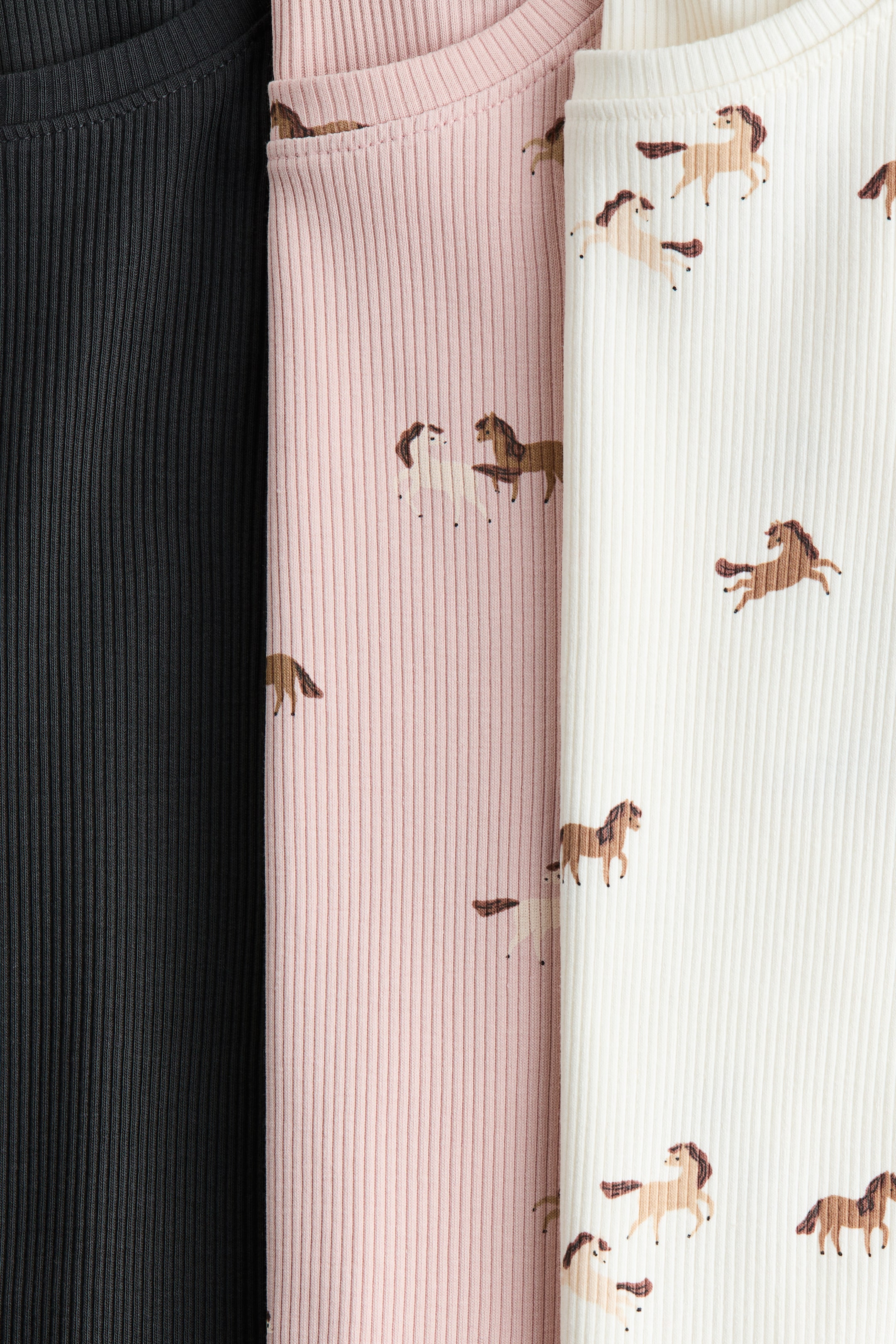 Nagyobb kép megtekintése: 3 db fodorszegős dzsörzéfelső - Light pink/Horses - GYEREK | H&M HU 2