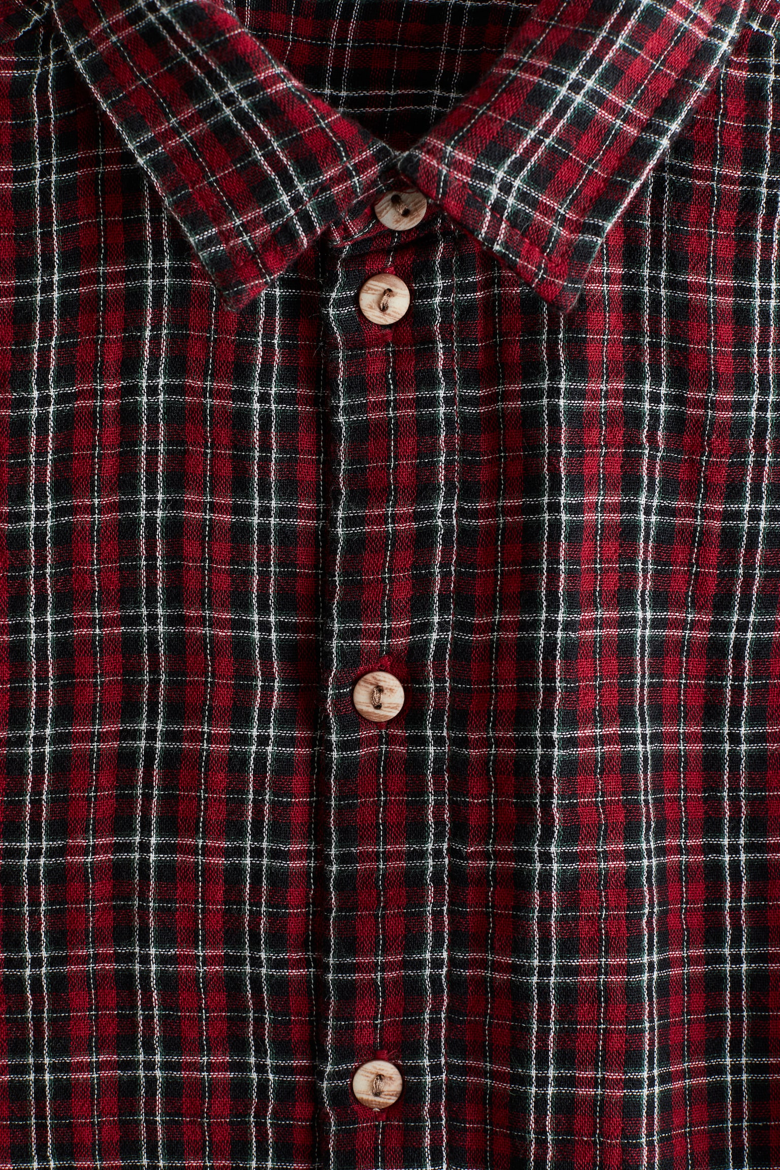 Cotton Muslin Shirt - Red/checked - 4