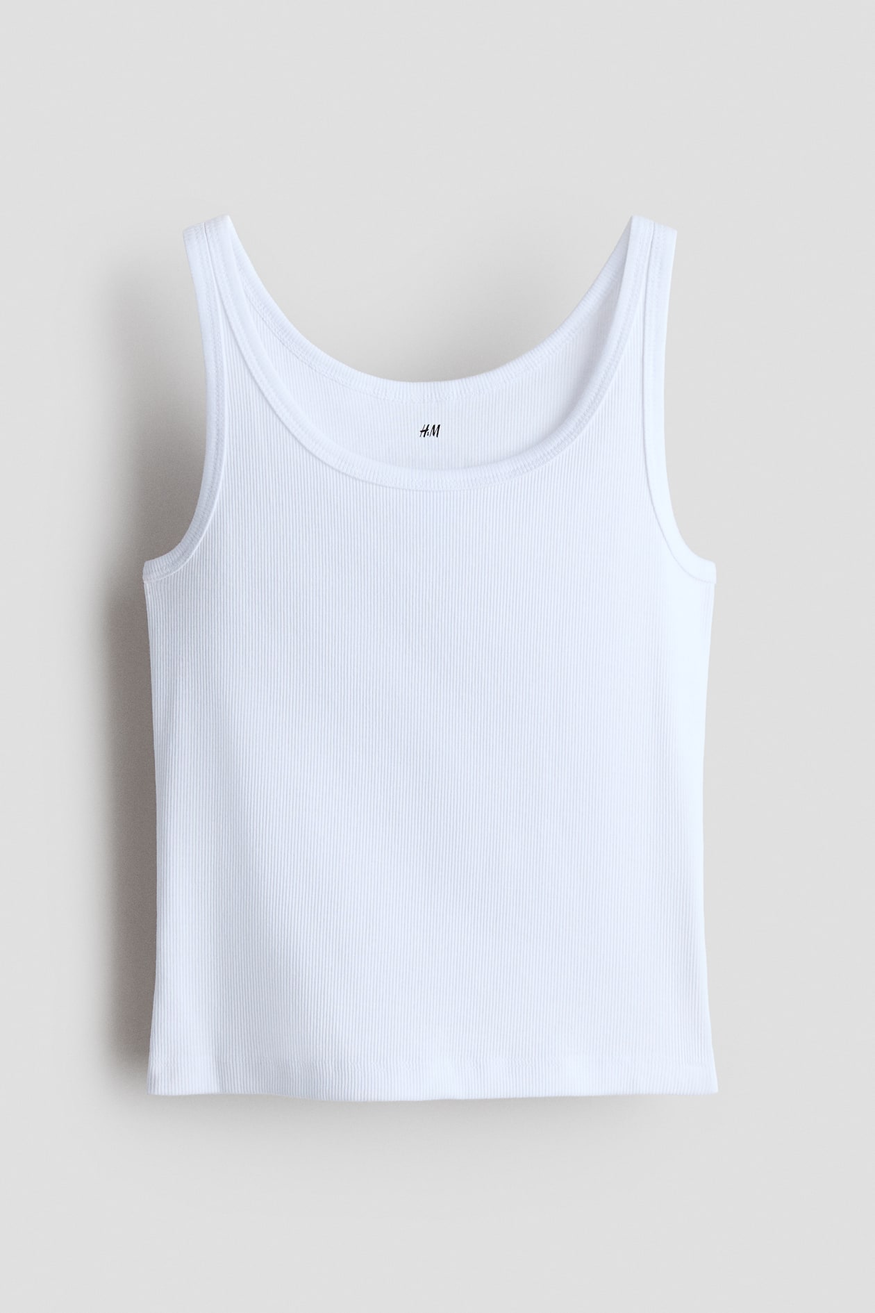 White Ribbed Cotton Tank Top for kids | H&M CA