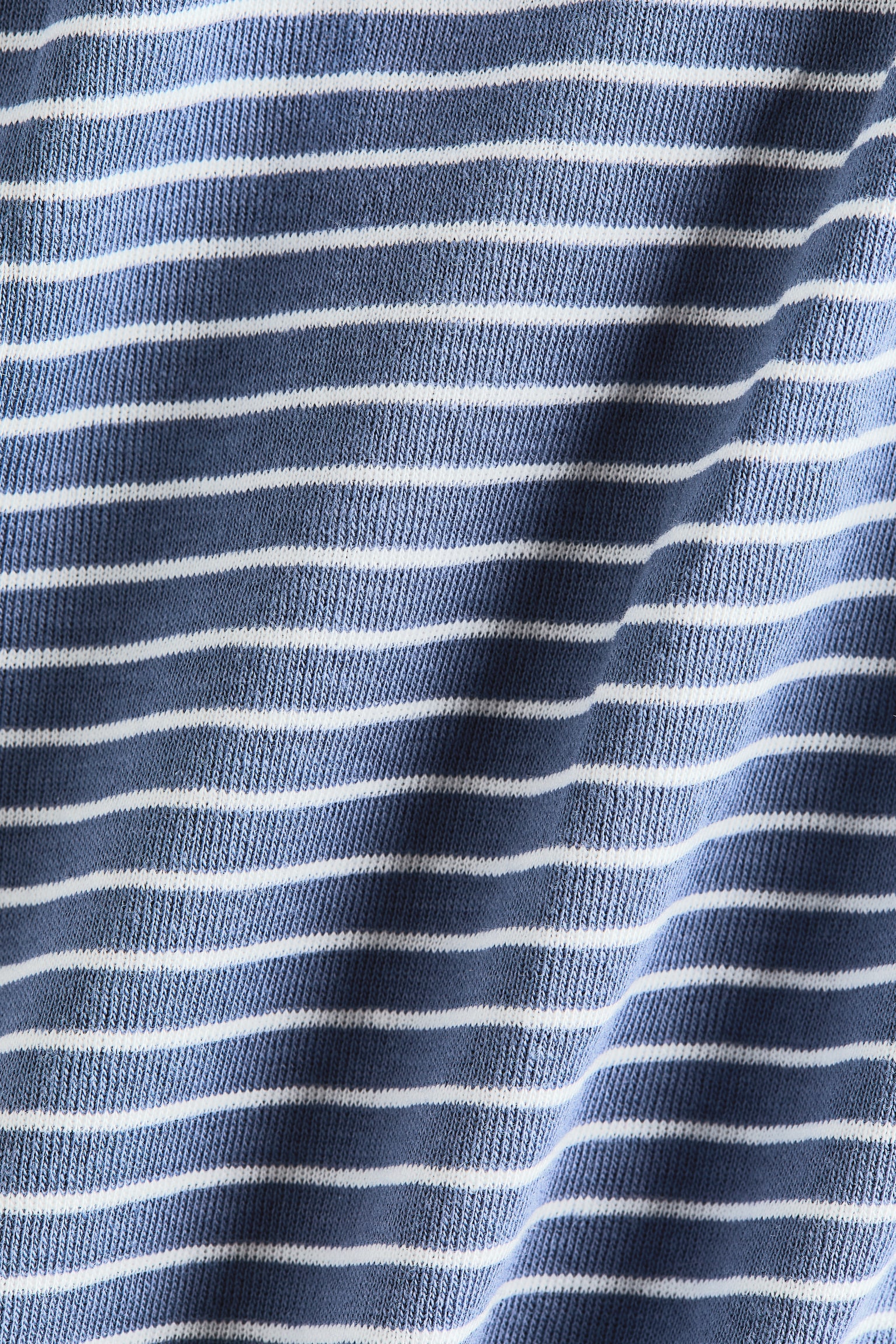 Женский топ H&M Ribbed V-Neck, цвет: Пыльный синий / Полосатый — фото 6