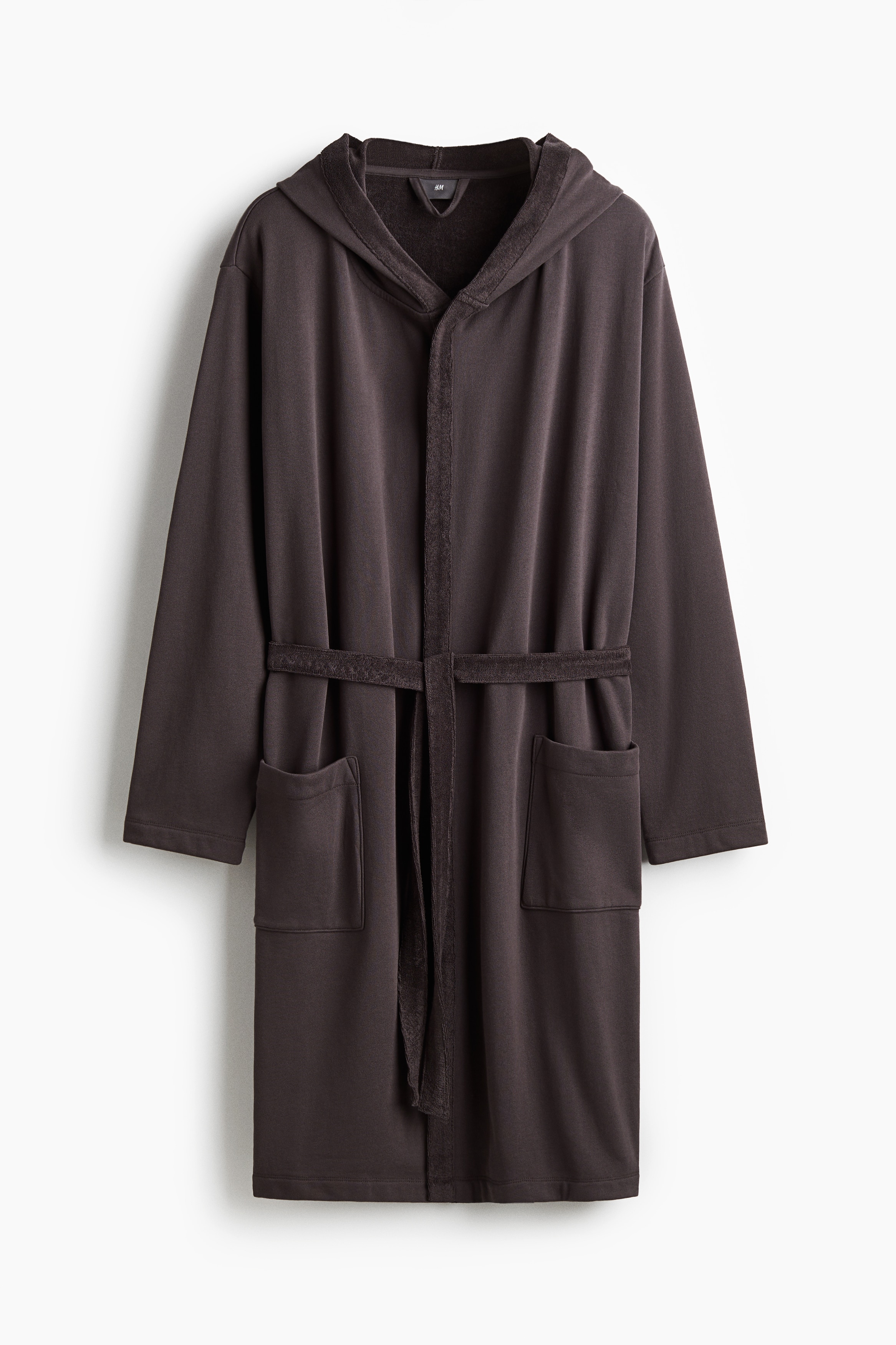 Velour dressing gown - Dark grey