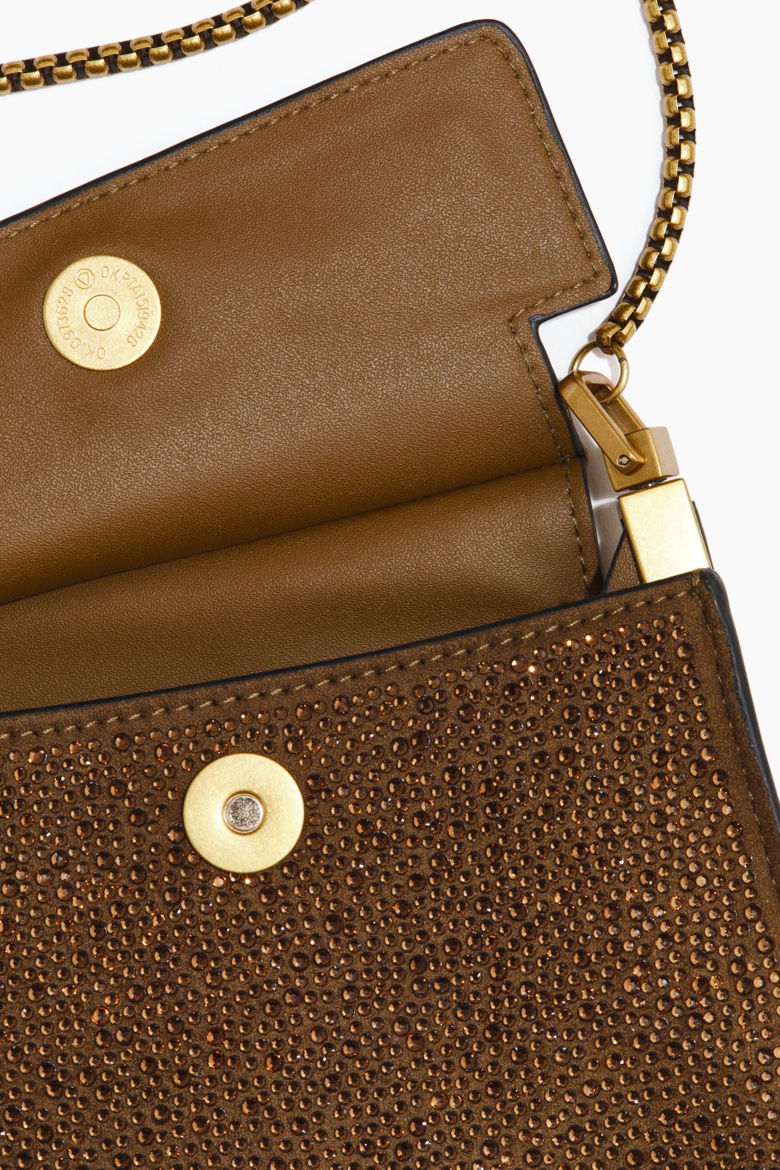 Embellished clutch - Brown - 4