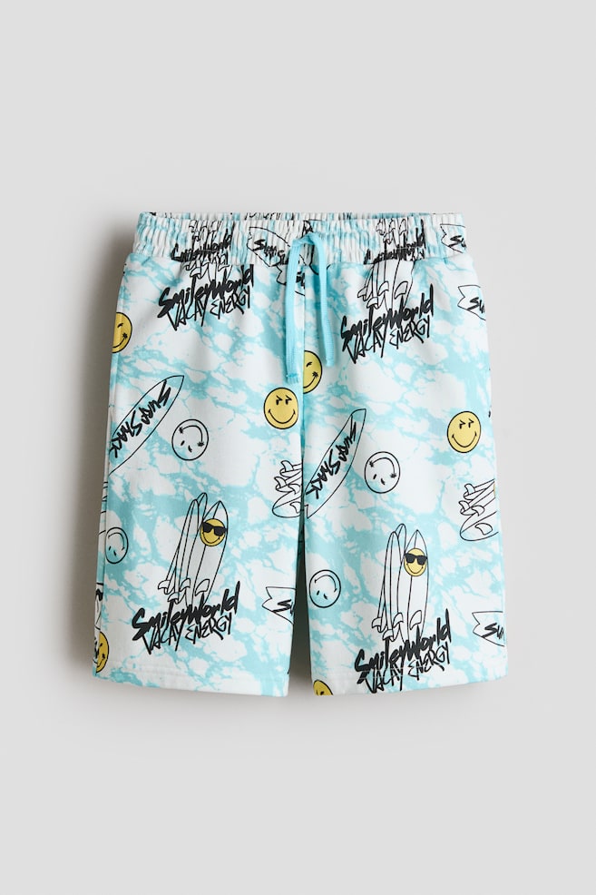 Short en molleton imprimé - Turquoise/SmileyWorld® - 1