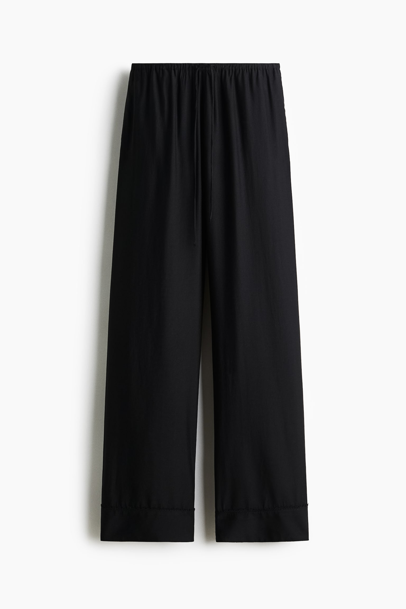 Женские брюки H&M Pants with Drawstring, цвет: Чёрный — фото 1