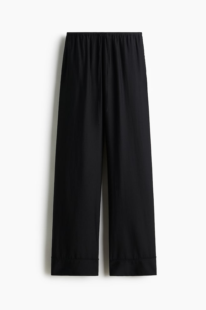 Pants with Drawstring - Black/Cream - 1
