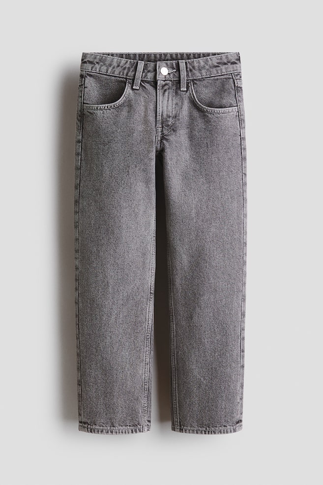 Relaxed Fit Straight Leg Jeans - Denim grey/Denim grey - 1