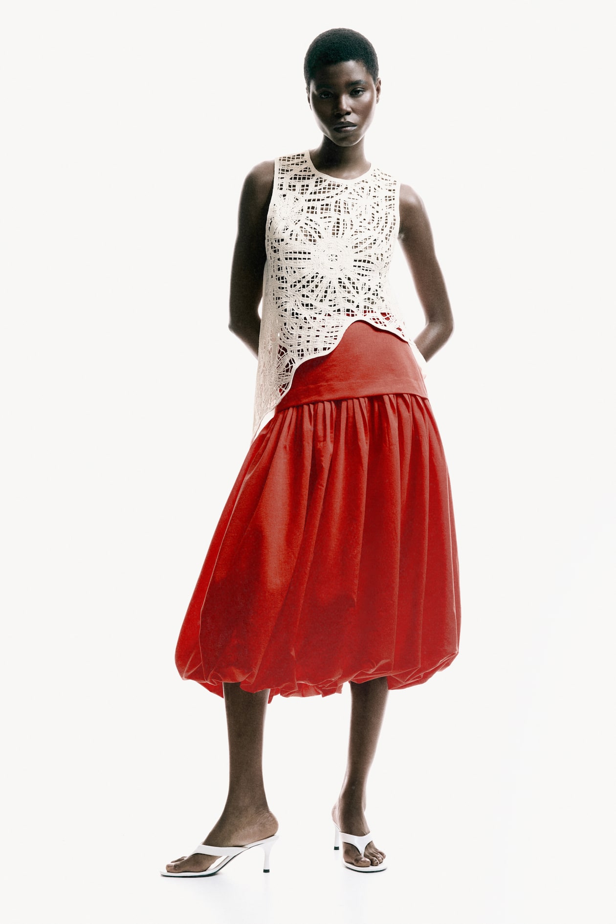 Asymmetric Crochet-Look Top - image 2
