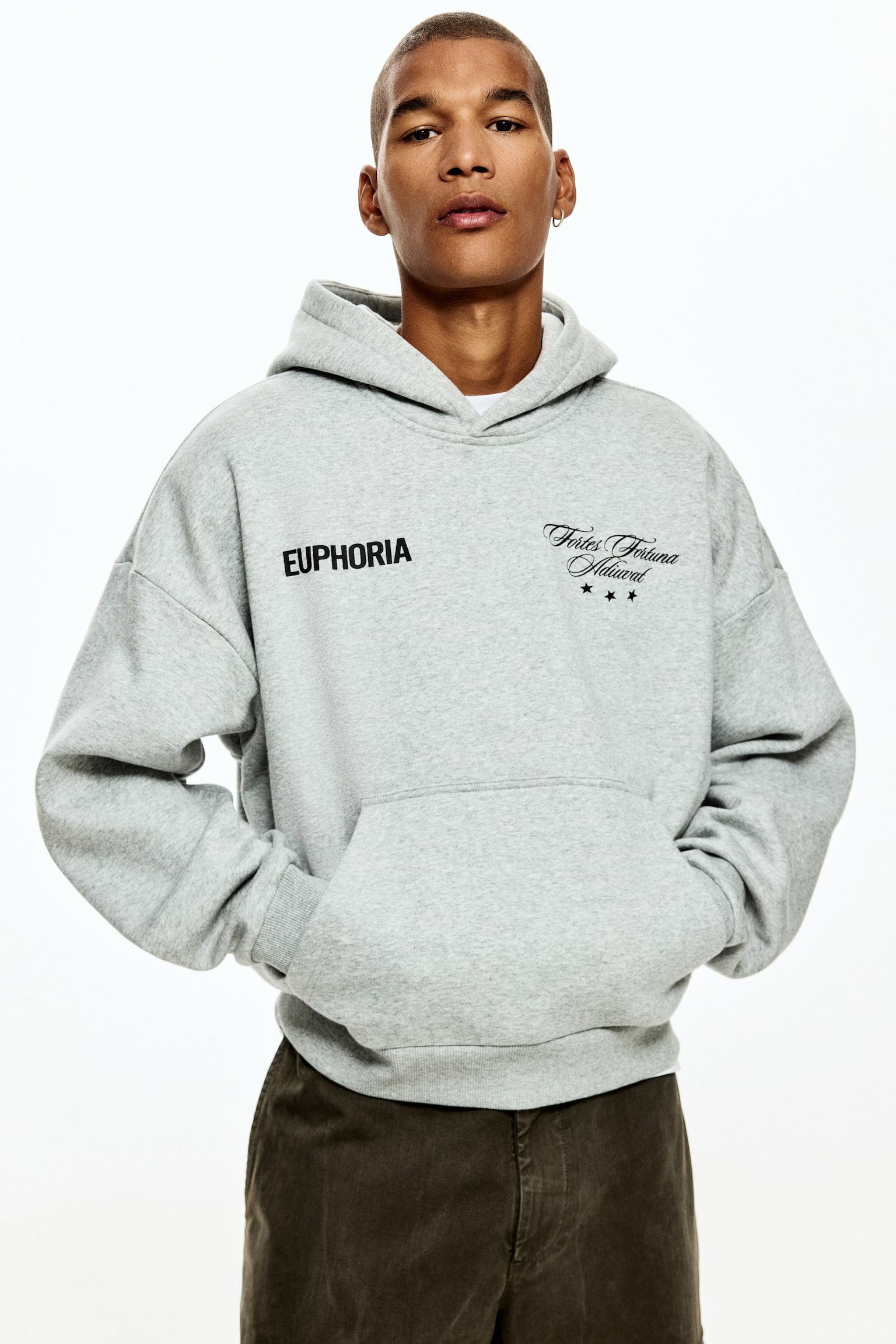 Loose Fit Hoodie - Grey marl/Euphoria/Black/Euphoria - 4