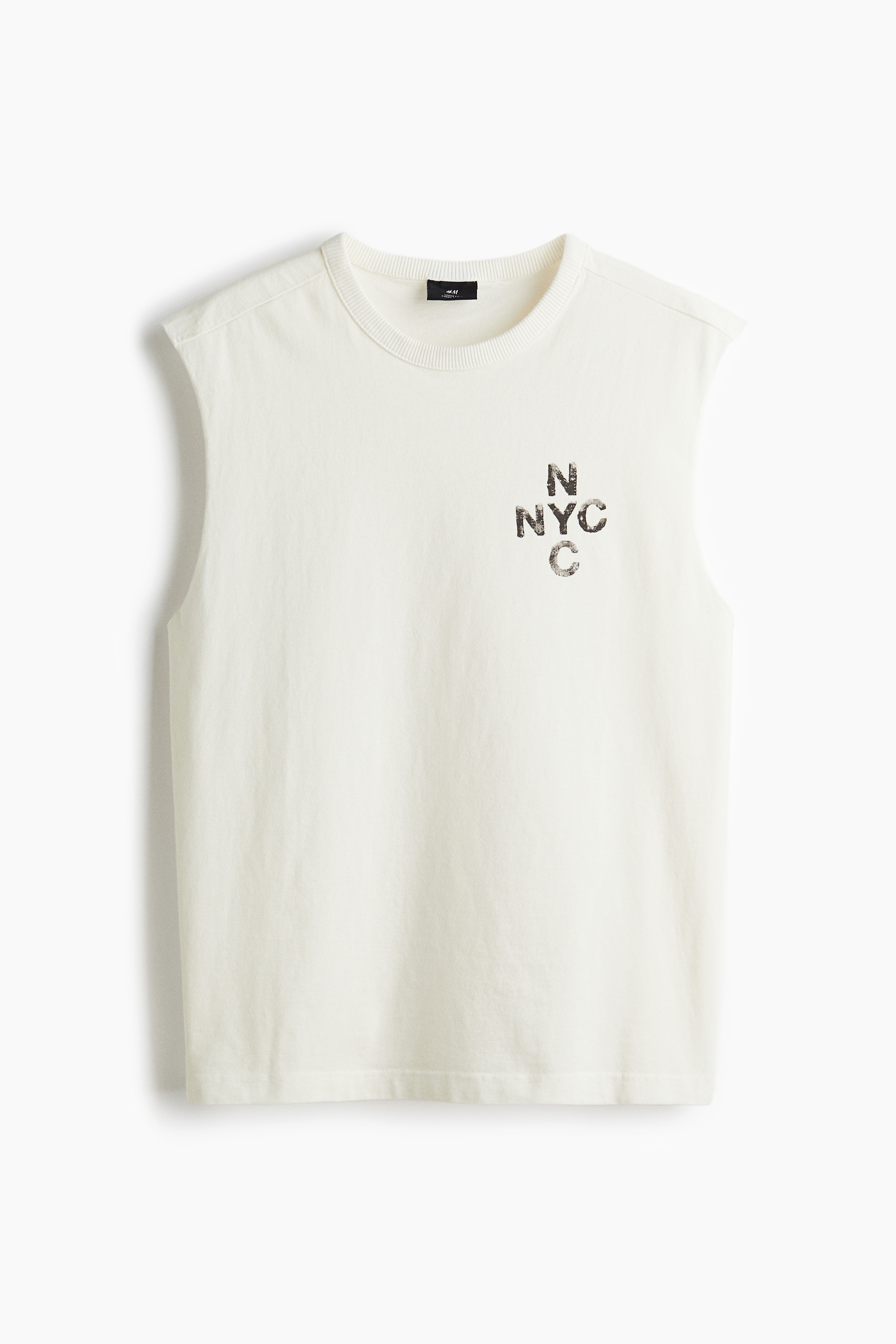 Loose-Fit Printed Tank Top - Cream/NYC/White/LA.CA/Dark gray/New York 24h