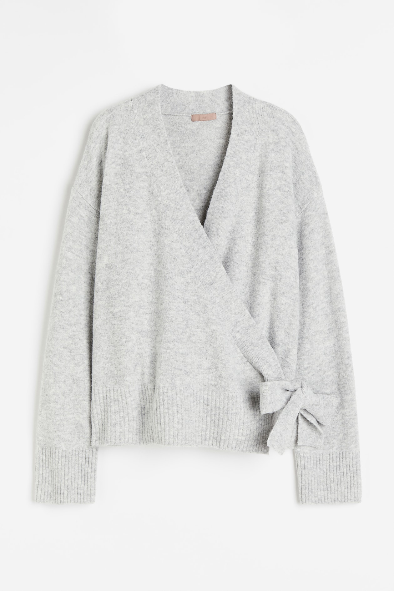 Wool Wickel Cardigan H&m Wickelcardigan Hellgraumeliert Ladies