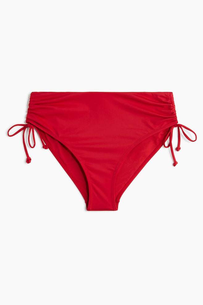 Drawstring-detail bikini bottoms - Red - 1