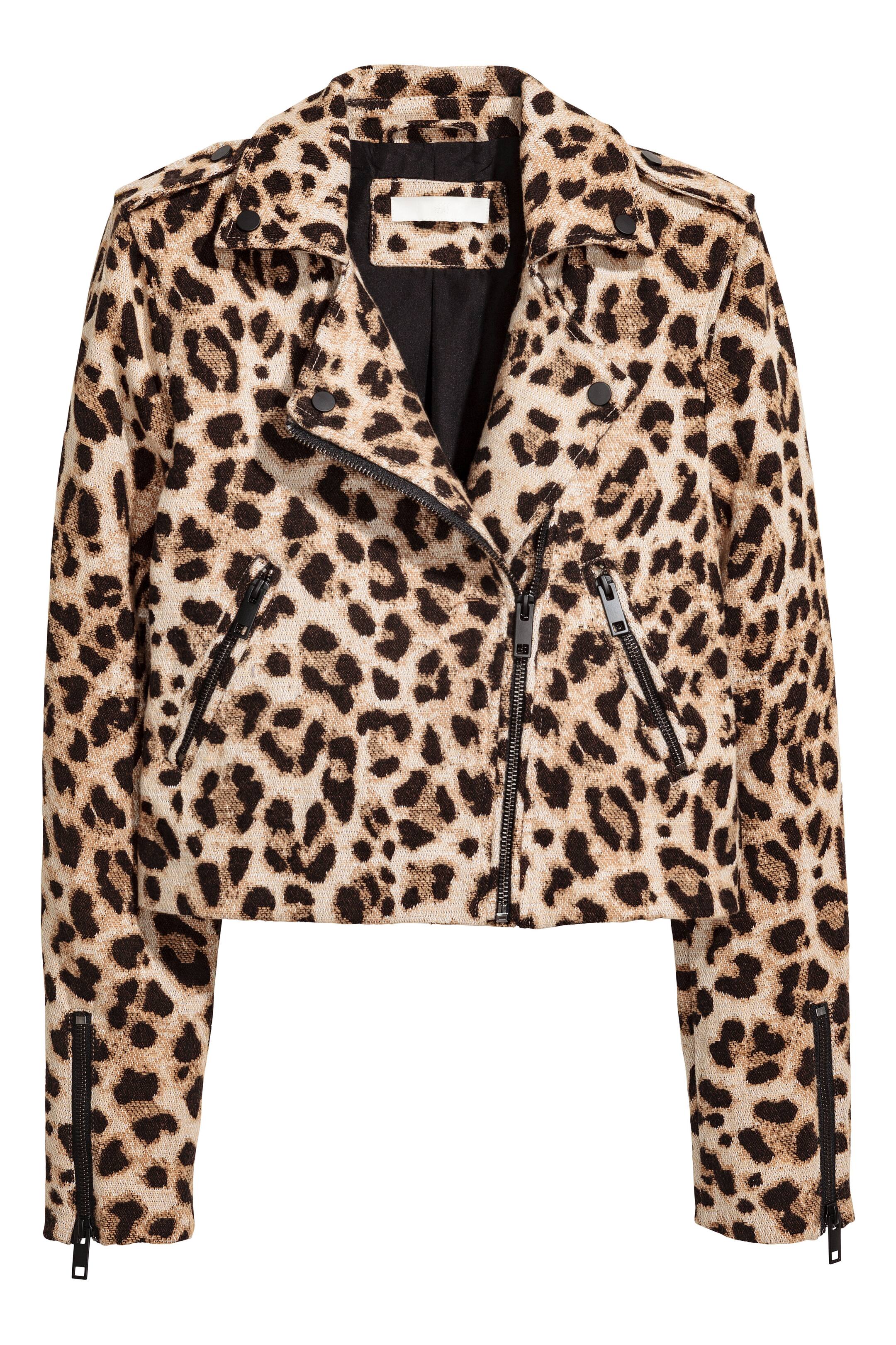 View larger image: Cropped biker jacket - Leopard print - Ladies | H&M GB 1