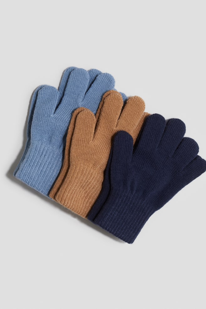 3-pack gloves - Blue/Brown/Black/Light beige/Dusty pink - 2