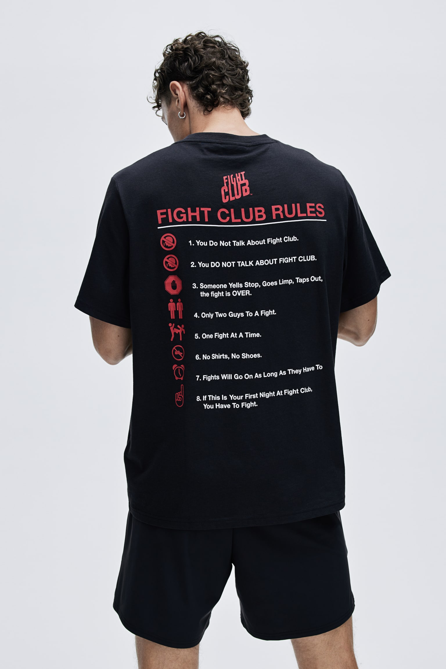 Regular Fit Sports top in DryMove™ - Black/Fight Club/Black/Fight Club - 3