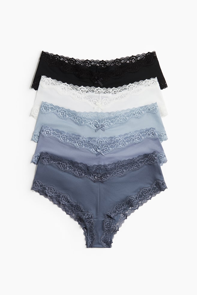 5-pack microfibre hipster briefs - Pigeon blue/Dusty blue/Burgundy/Dusty pink/Light pink/Black/Green/White/Black/Light khaki green/Dark grey/Black/White/Cream - 1