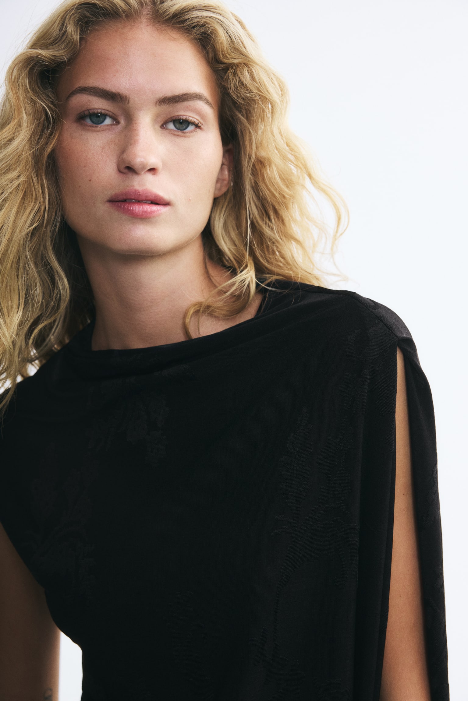 Боди Jacquard-Knit, стринги — H&M, цвет: Чёрный — фото 3