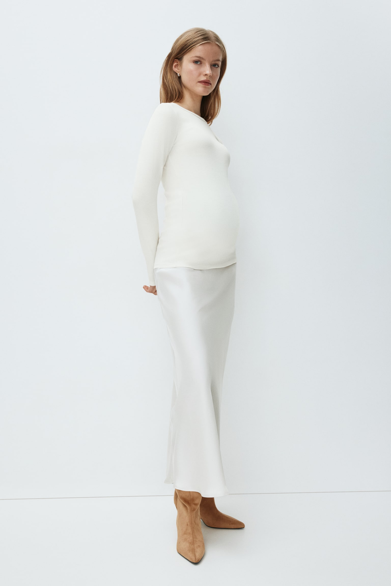 MAMA Ribbed jersey top - Cream/Black/Light beige marl/Light green/Dusty pink/Light pink - 2