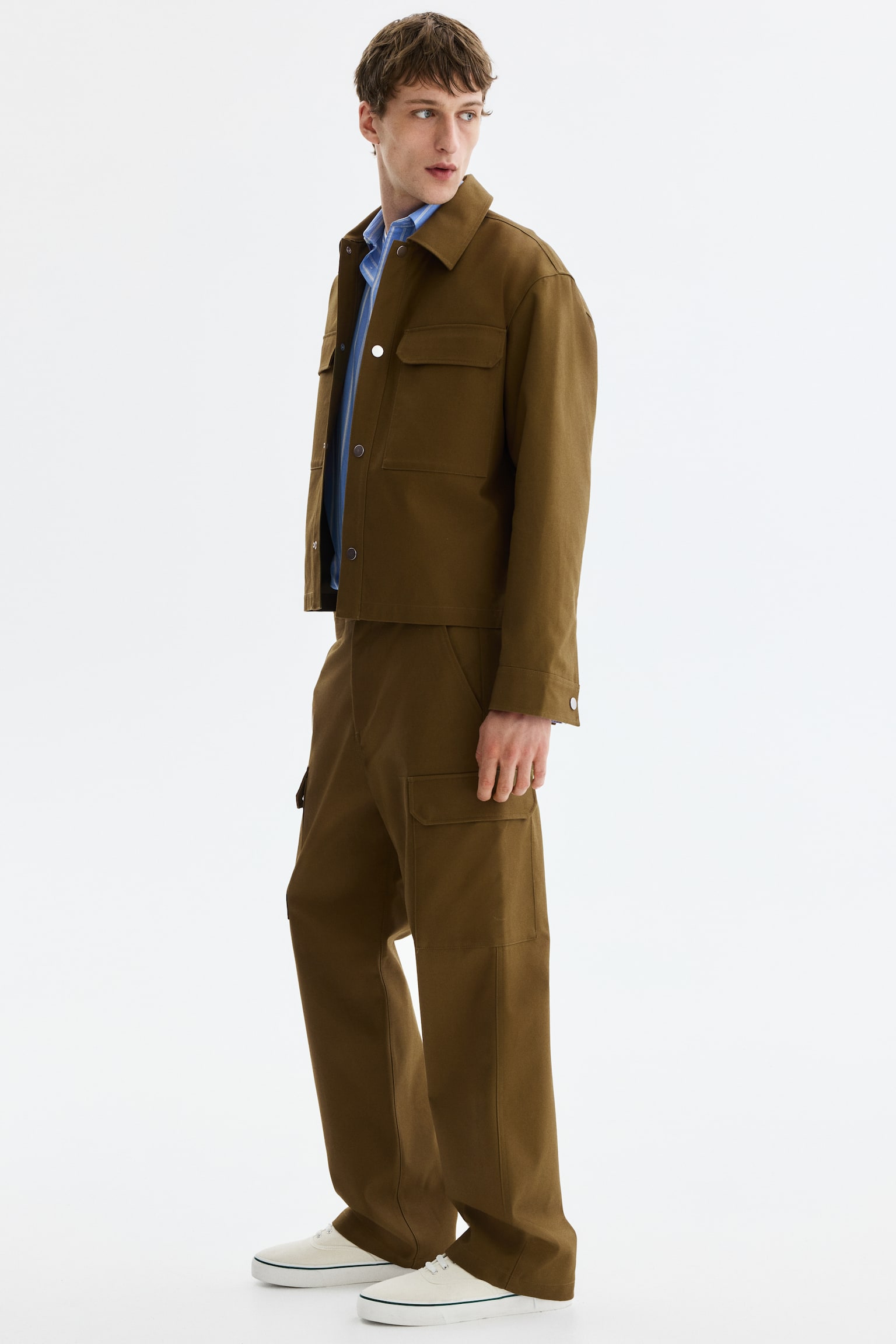 Relaxed Fit Cargo trousers - Brown - 4