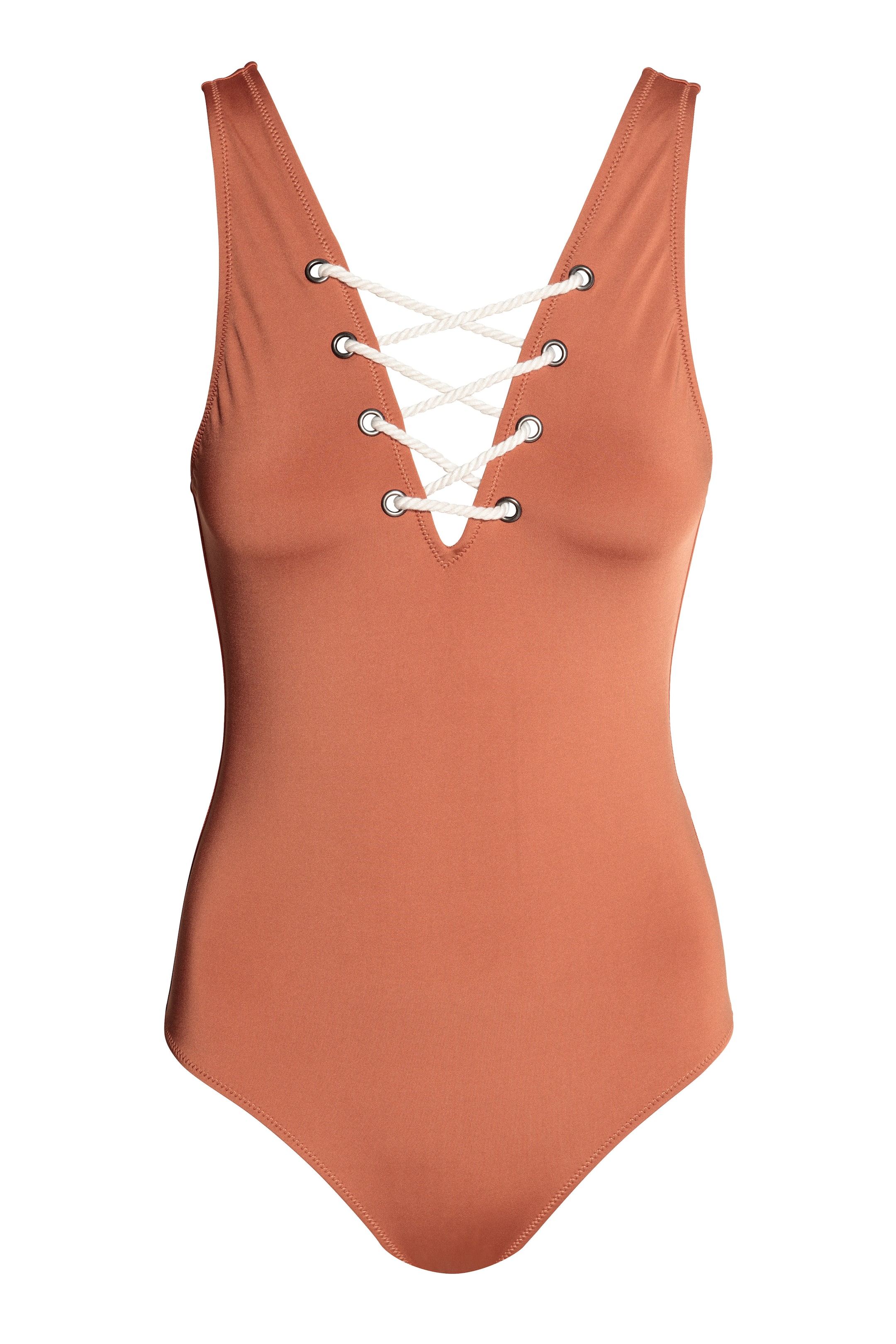 View larger image: Swimsuit with lacing - Rust - Ladies | H&M GB 1