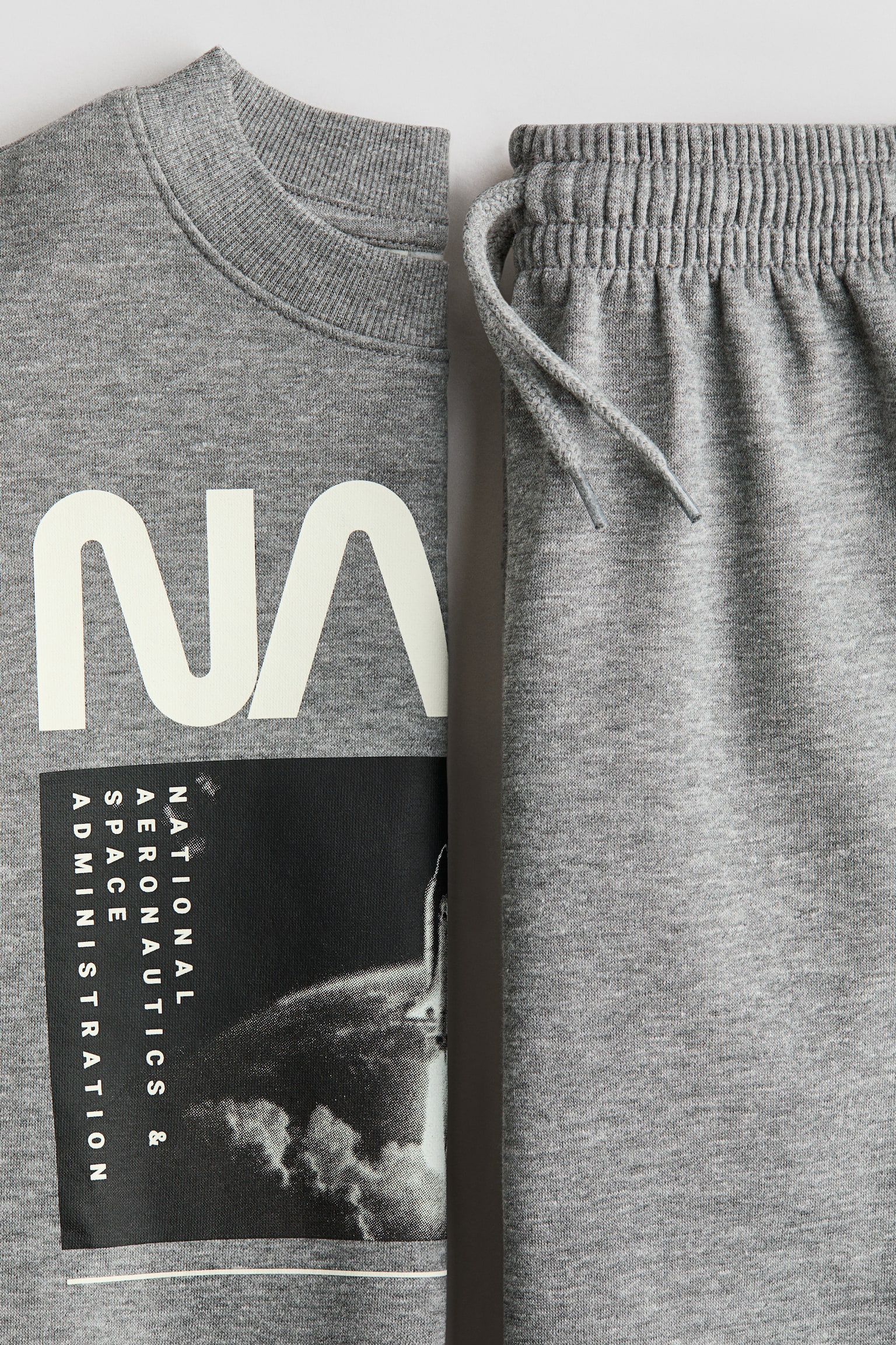 2-piece sweatshirt and joggers set - Grey marl/NASA/Dark grey/Dinosaur/Beige/Light green/94/Blue/New York/Khaki green/Tyrannosaurus Rex/Navy blue/New York - 2