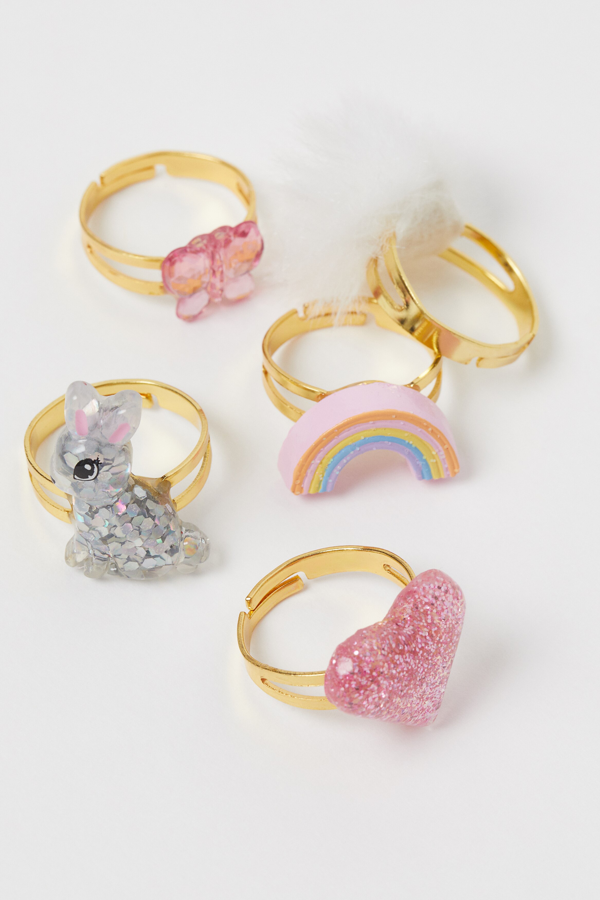 5-pack Rings Gift Box Turquoise/Unicorn Kids H&M AU