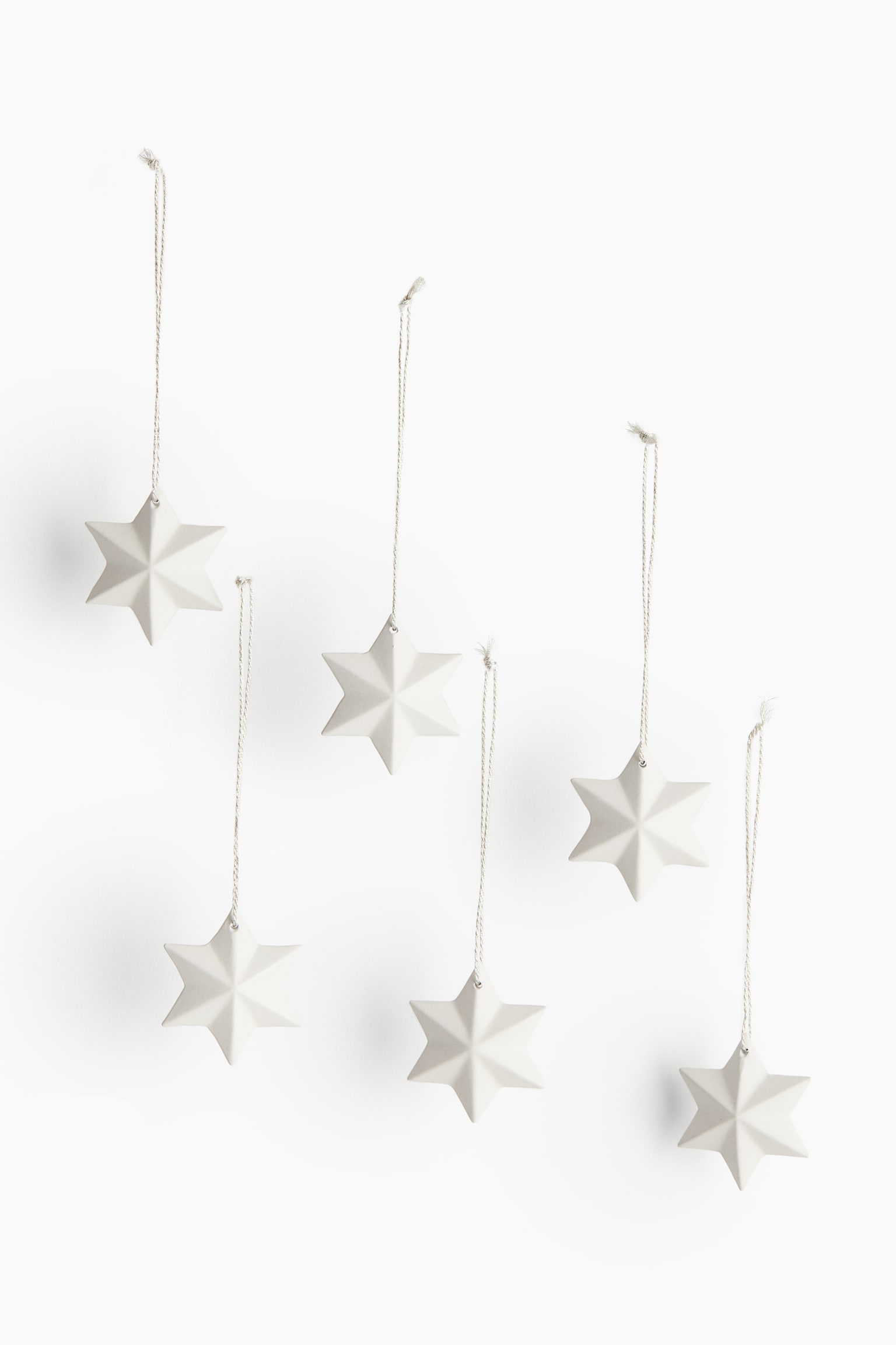 6-pack Christmas decorations - White/Stars/Gold-coloured/Silver-coloured/Black/Stars - 1