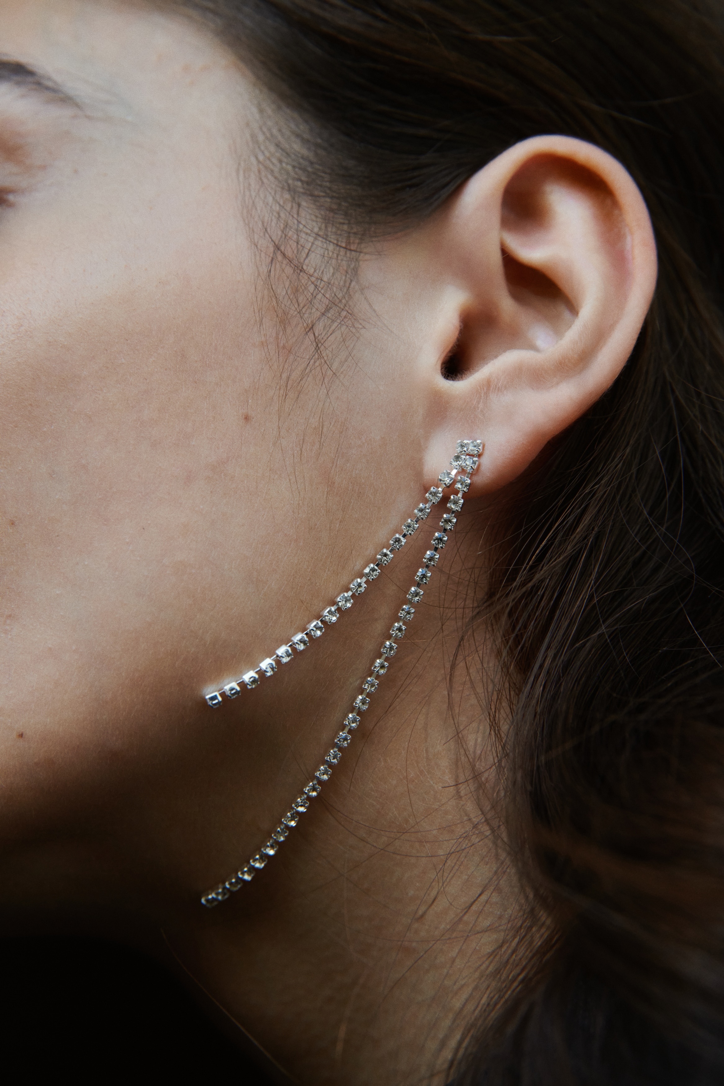 ピアス　刻印 ラインストーン 3連ラインストーンミニピアス | 【公式】MUK ONLINE SHOP｜人気