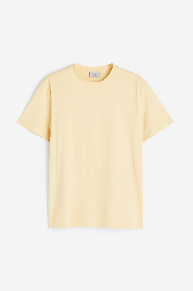 Regular Fit T-shirt i pimabomull - Blekgul/Hvit/Sort/Mørk grønn/dc/dc - 2