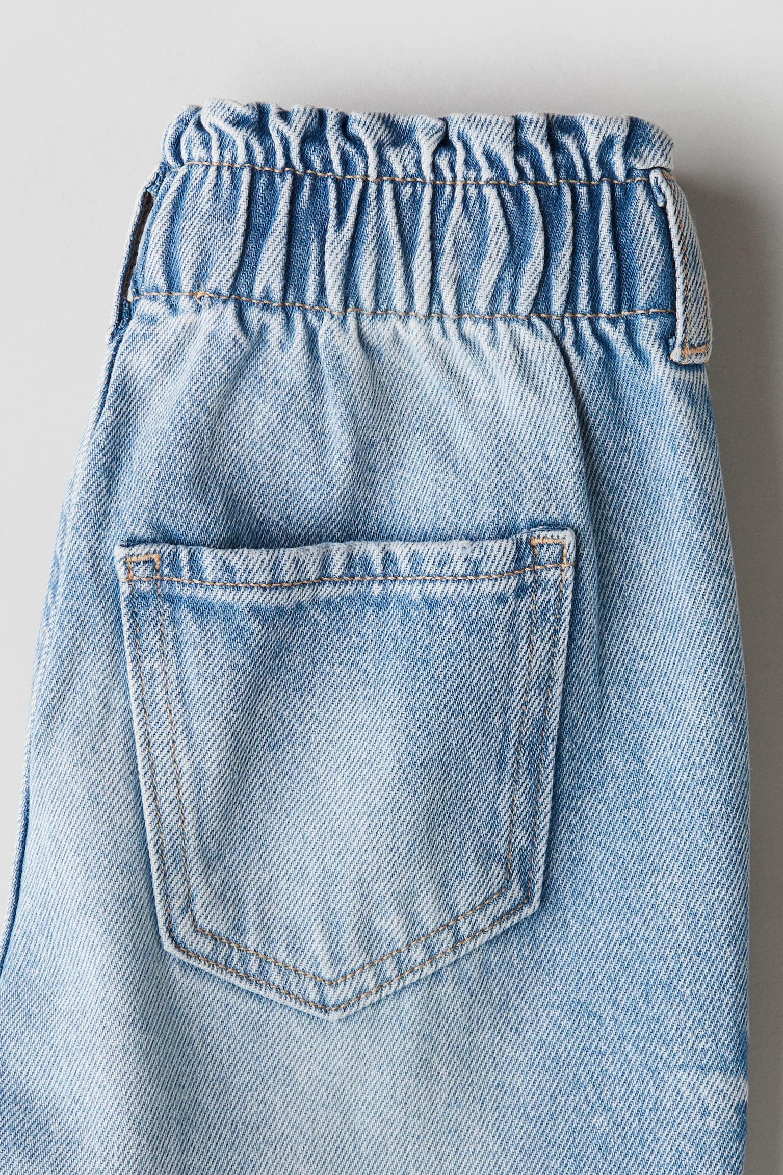 Relaxed paper bag jeans - Light denim blue/Light denim grey - 3