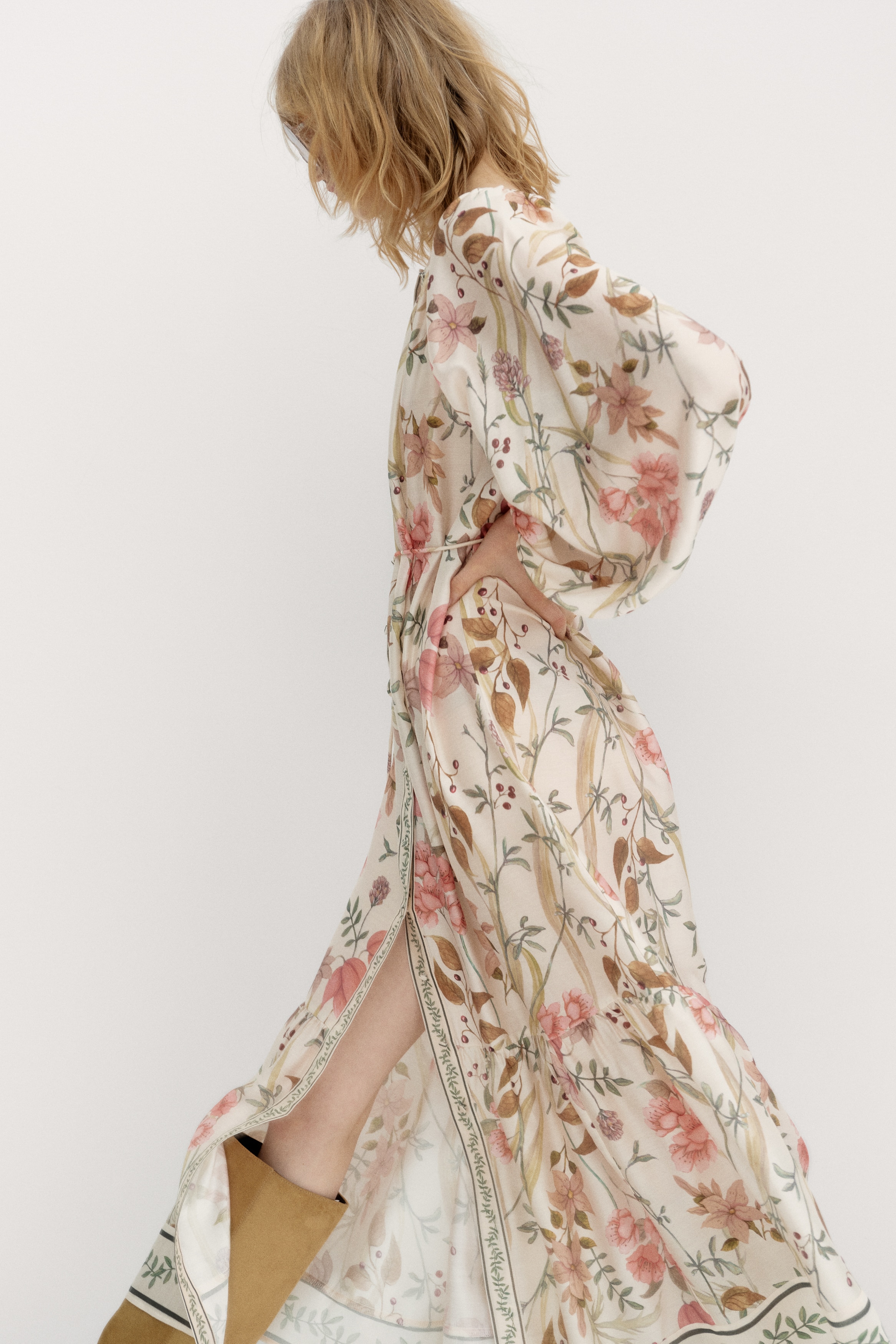 oversized tie detail dress h&m H&M Oversized Tie-detail Dress