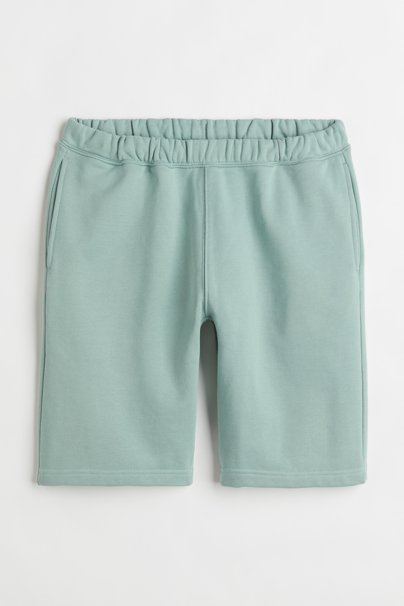 Relaxed Fit Cotton jogger shorts - Light green