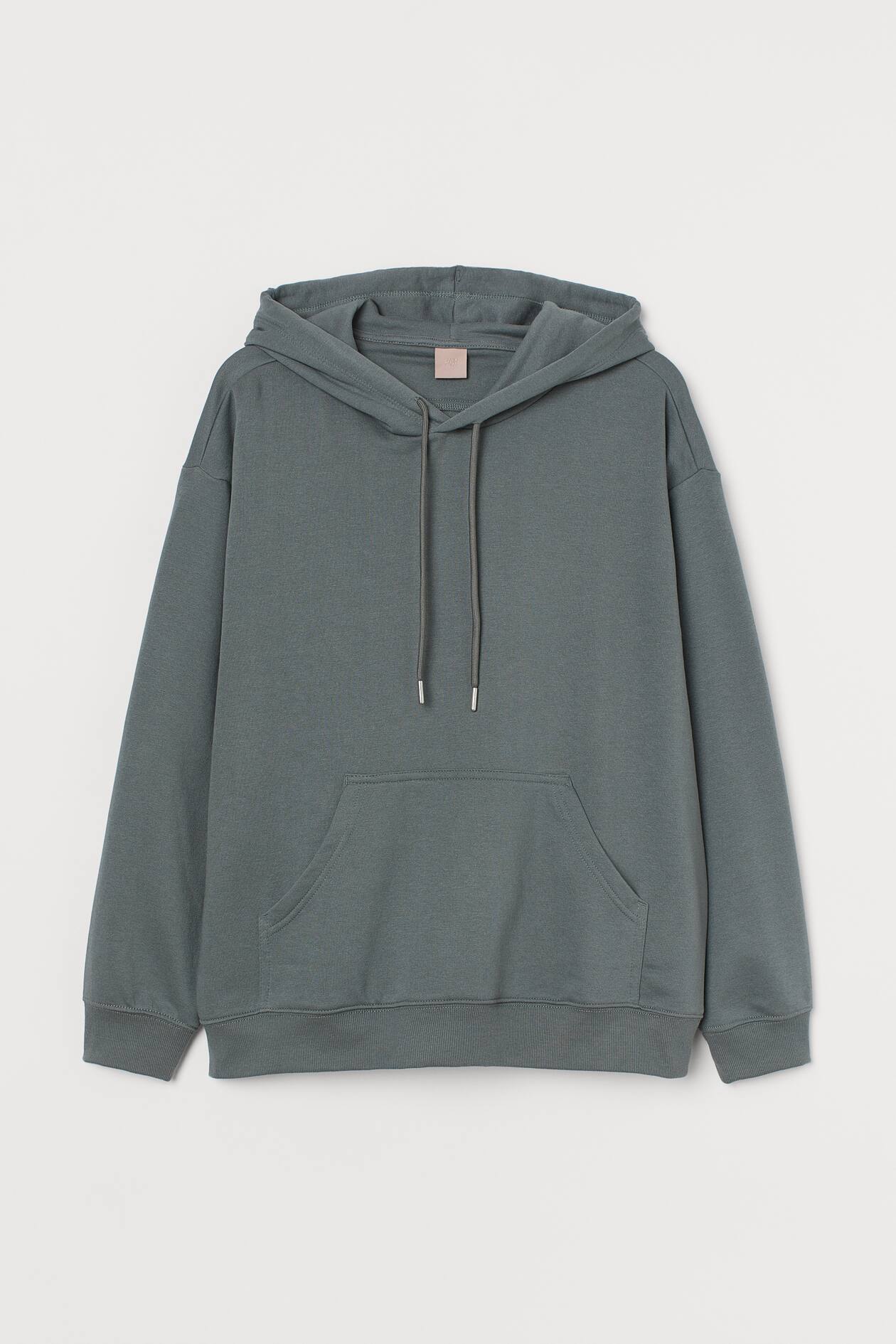 H&M+ Hoodie - Long sleeve - Sage green - Ladies | H&M US