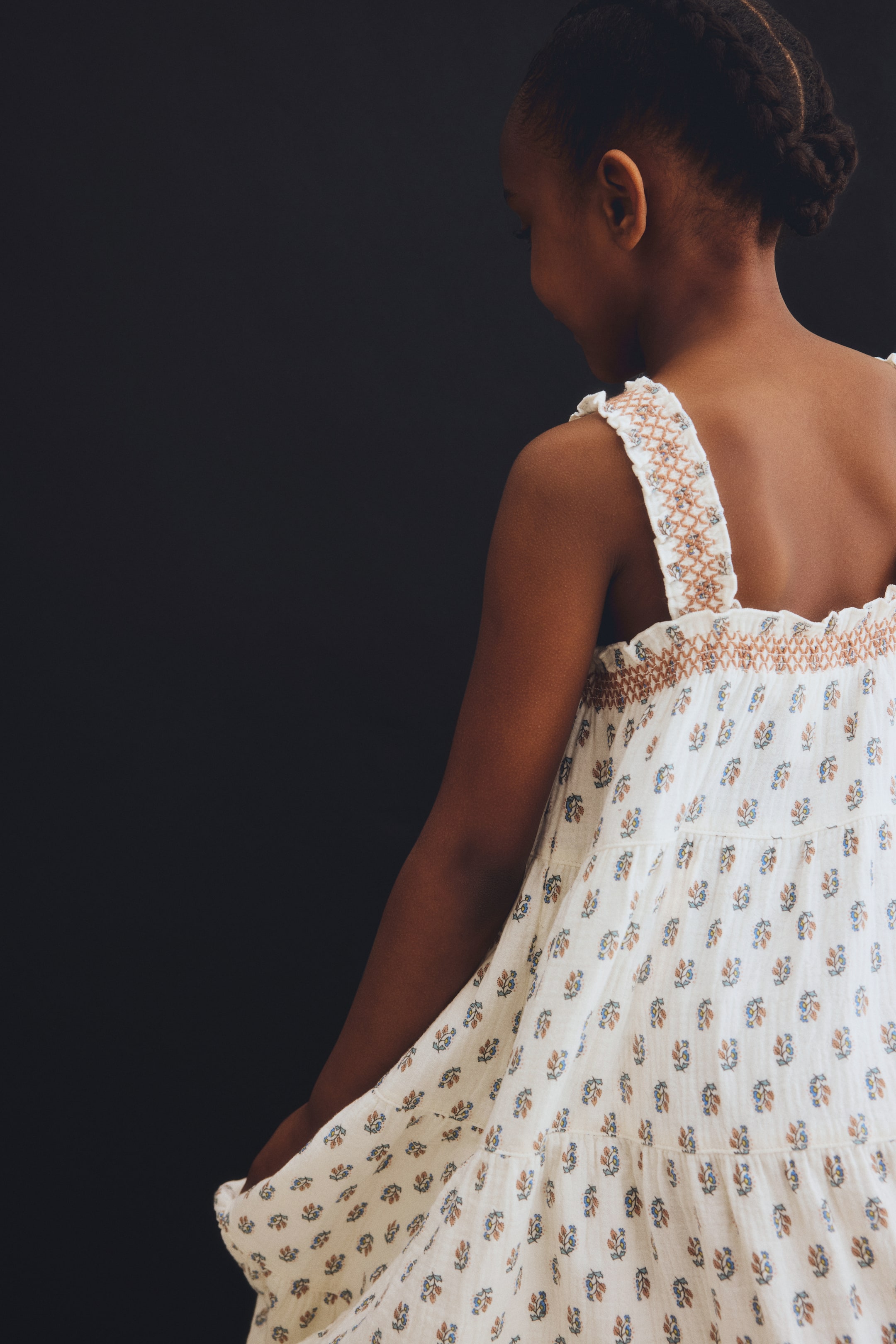 Cotton Muslin Shoulder-Strap Dress