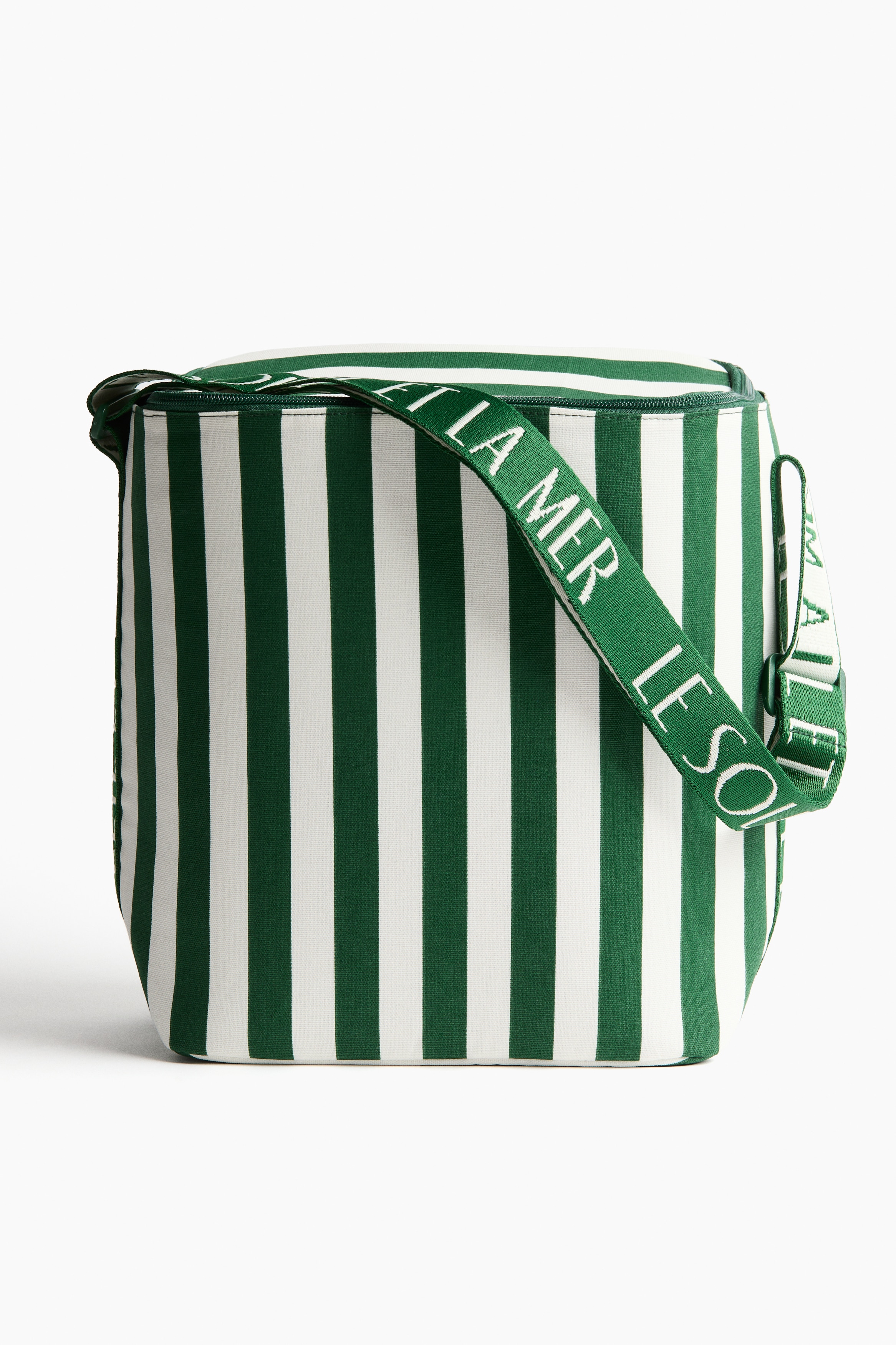 Water-Repellent Cooler Bag - Dark green/striped/Light beige/striped/Blue/striped
