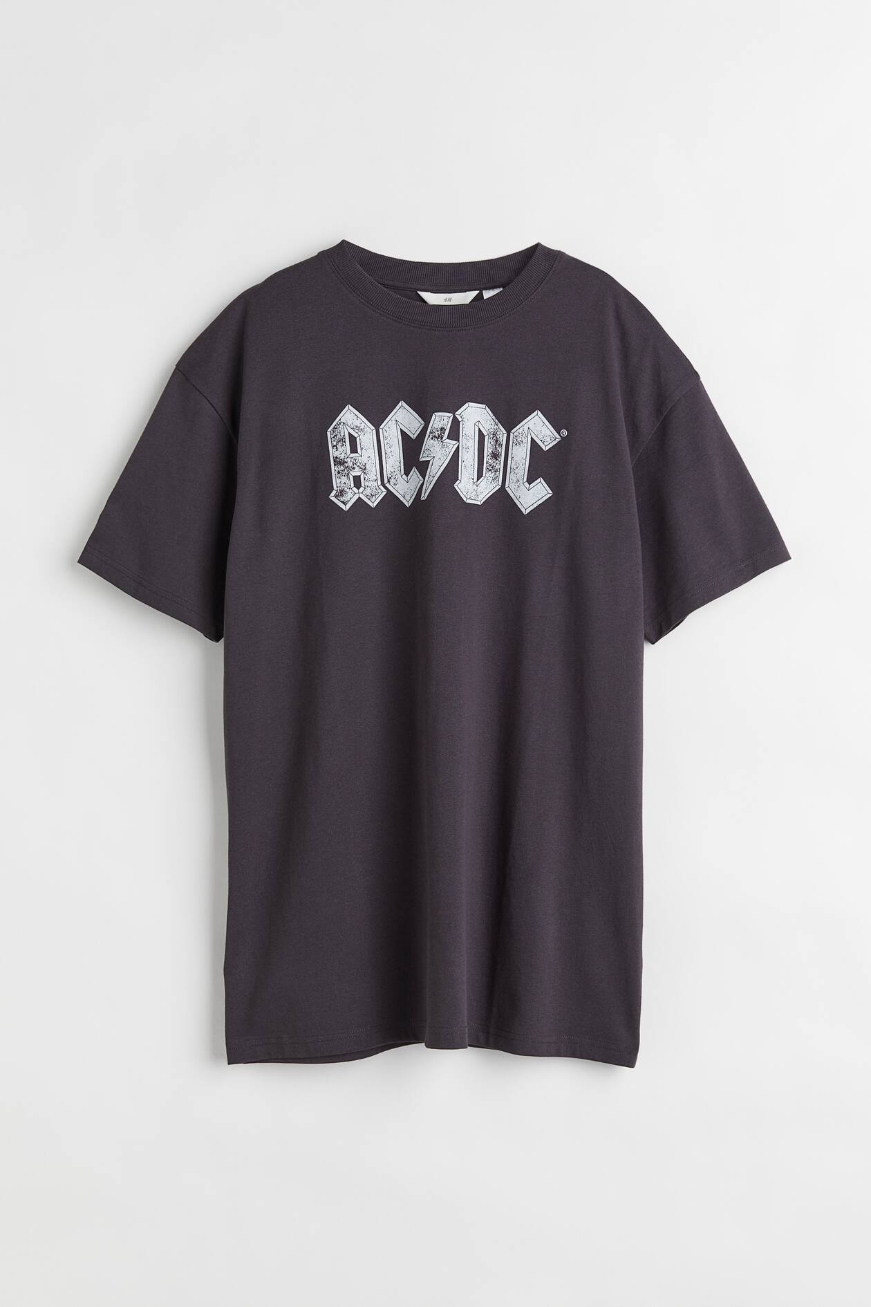 Oversized T-shirt with Motif - Dark gray/AC/DC - Ladies | H&M CA