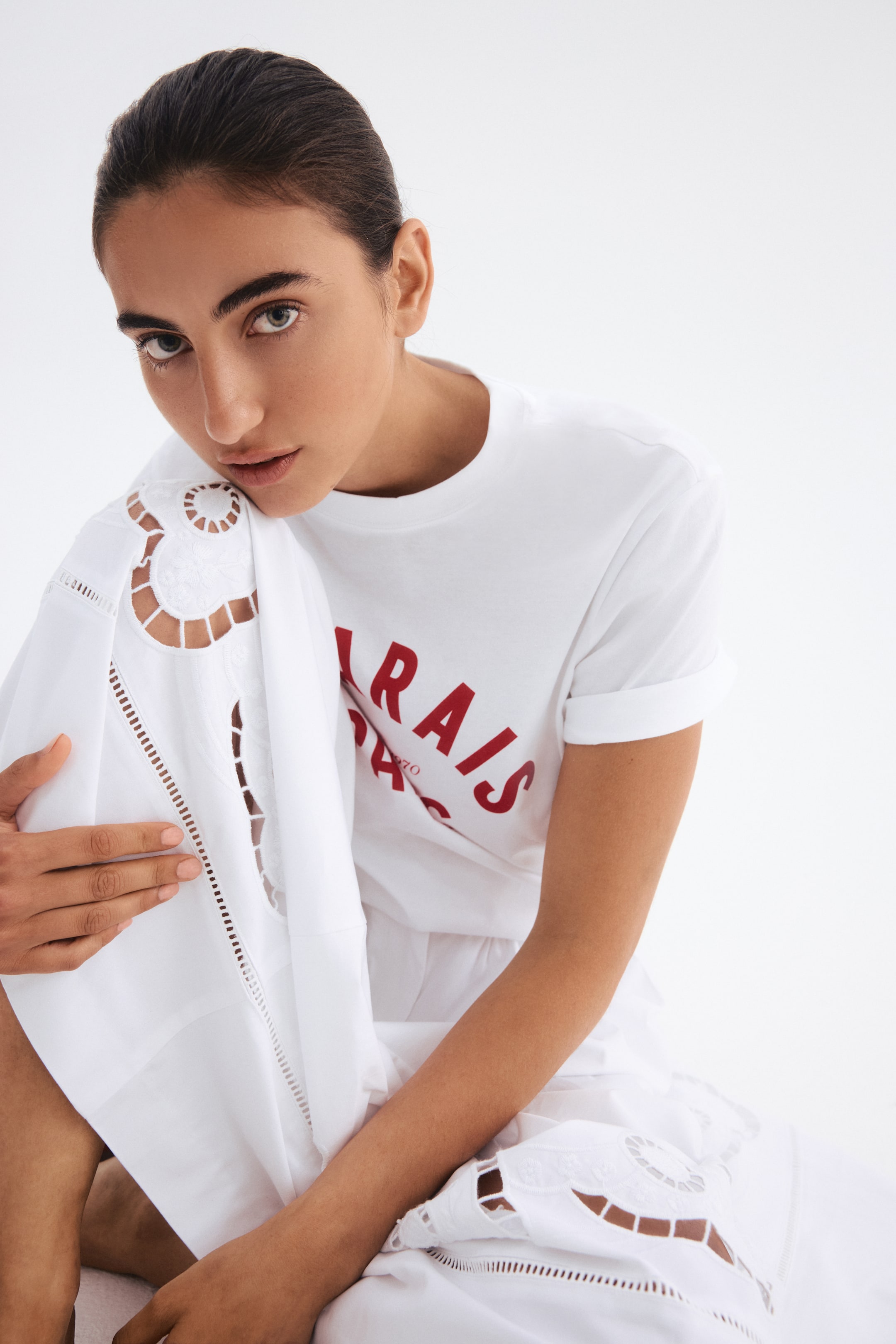 View larger image: Printed T-shirt - White/Paris - Ladies | H&M HK 2